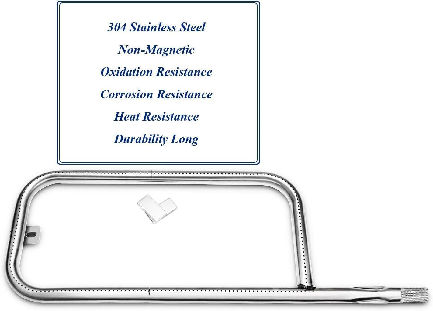 Utheer 41862 20.5 Inches Stainless Steel Grill Burner for Weber Q200, Q220, Q2000 Q2200, 396000, 396001, 396002, 566002, 53060001, 54060001, Burner Tube Pipe Kit Replacement for Weber 69956/60041