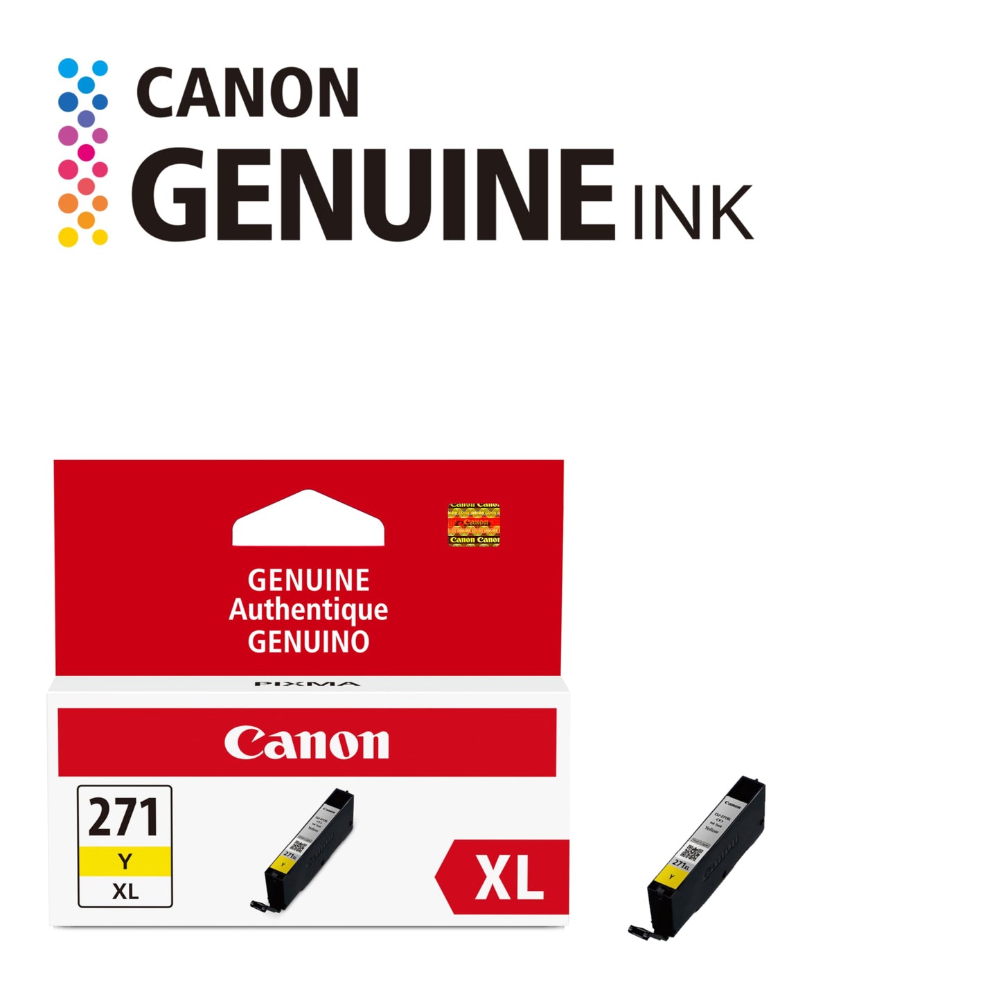 Canon Genuine Canon CLI-271XL HIGH Yield Ink Cartridge, Yellow
