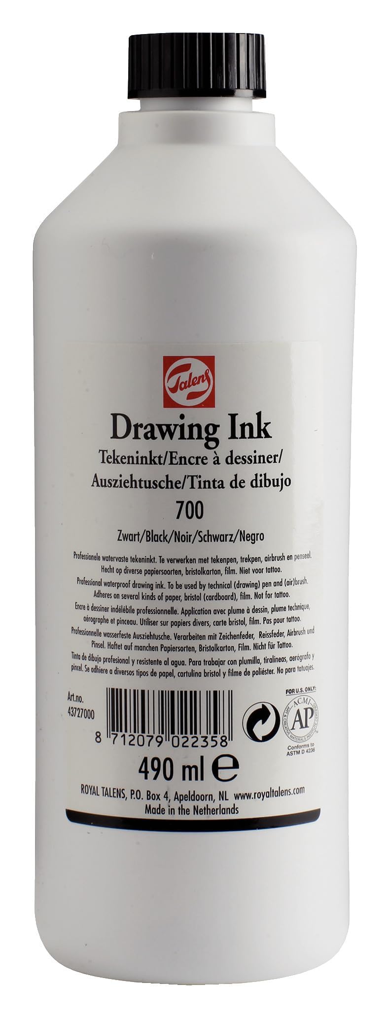 Talens Royal North America Drawing Ink Black, One Size