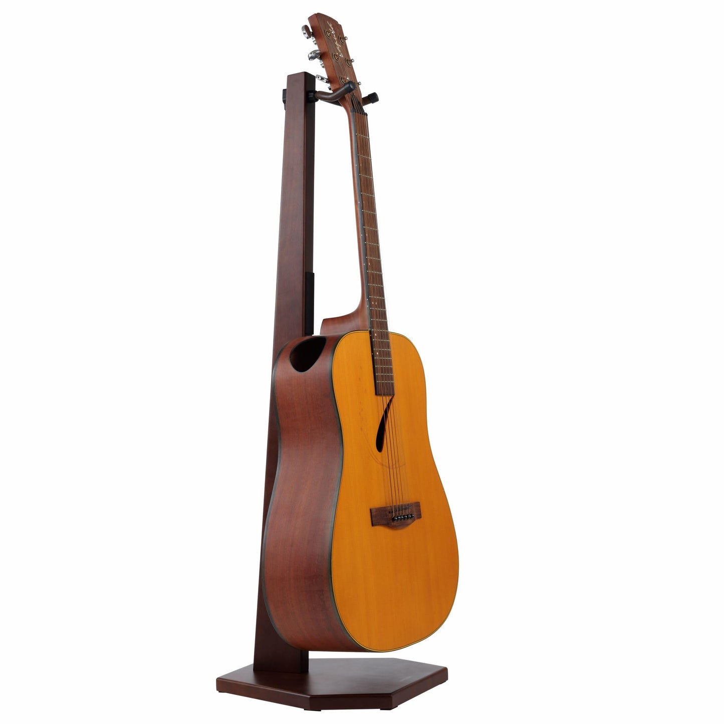 Nefelibata Wooden Guitar Stand - Handmade German Ash Solid Semi-curved Design Wood Stand Floor, Best for Acoustic guitars, Classical guitars, Banjos, Mandolins