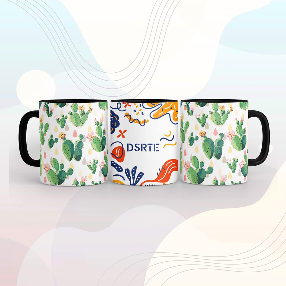 DSRTE Sublimation Blanks Mugs 11oz,Set of 12 Sublimation Blanks Coffee Mugs Ceramic Mugs with Black Handle and Inner