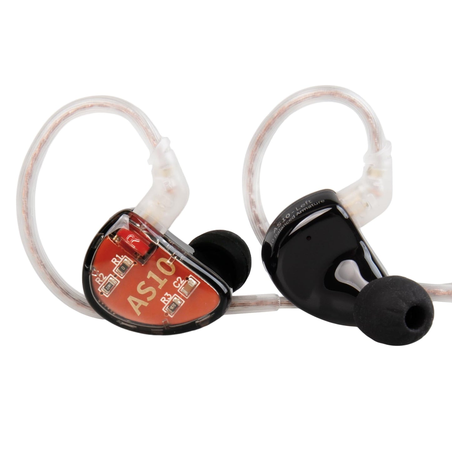 KZ AS10 IEM 5 Balanced Armature Driver Earphone, Stereo HiFi KZ in Ear Monitor Headphone with Detachable 2 Pin Cable(No Microphone, Black)
