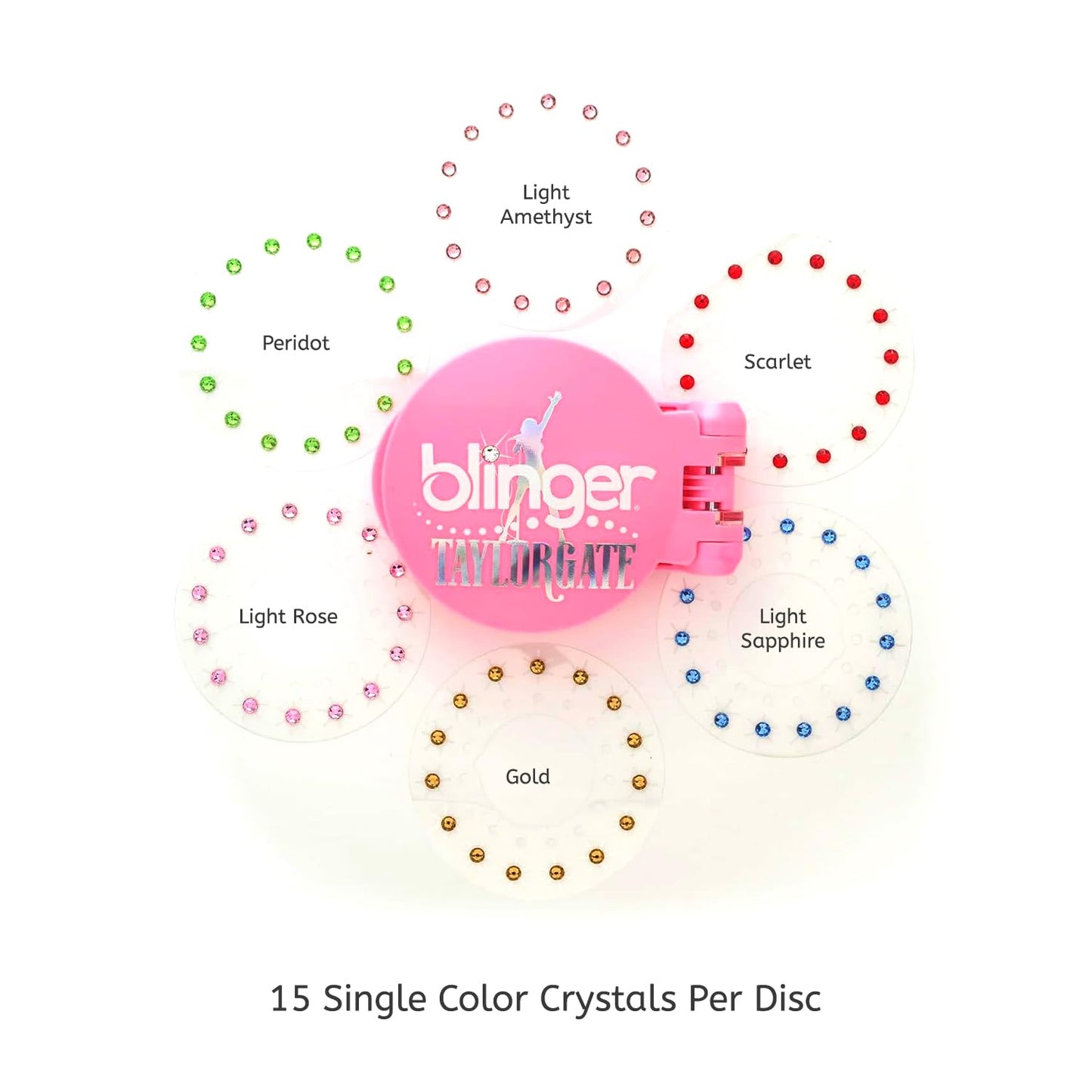 blinger® Reflections Starter Set | Styling Tool + 90 Precision-Cut Glass Crystals | Hair Gems | Dazzle at Festivals & Concerts | Hair-Safe | Bling In, Brush Out