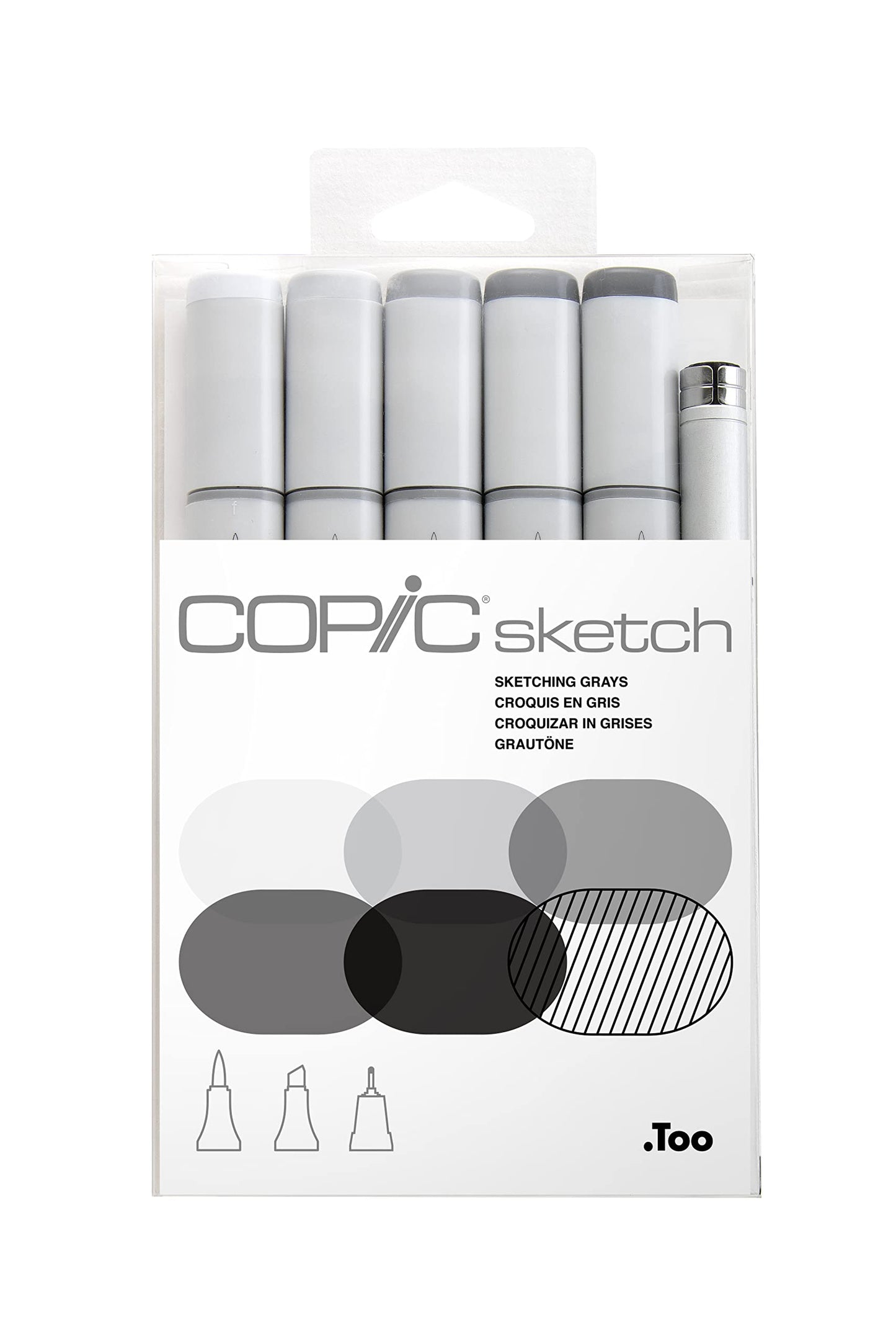 Copic Marker S 6-Piece Sketch Set, Gray