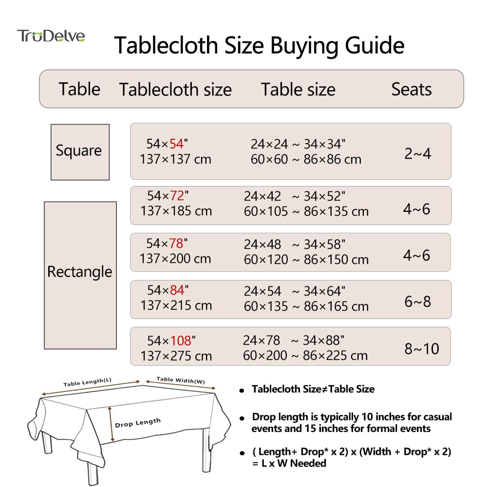 TruDelve Heavy Duty Vinyl Tablecloth Beige Plastic Table Cloth Waterproof Wipeable Oilcloth Tablecloths for Rectangle Tables (54'' x 72'', Leaves Beige)