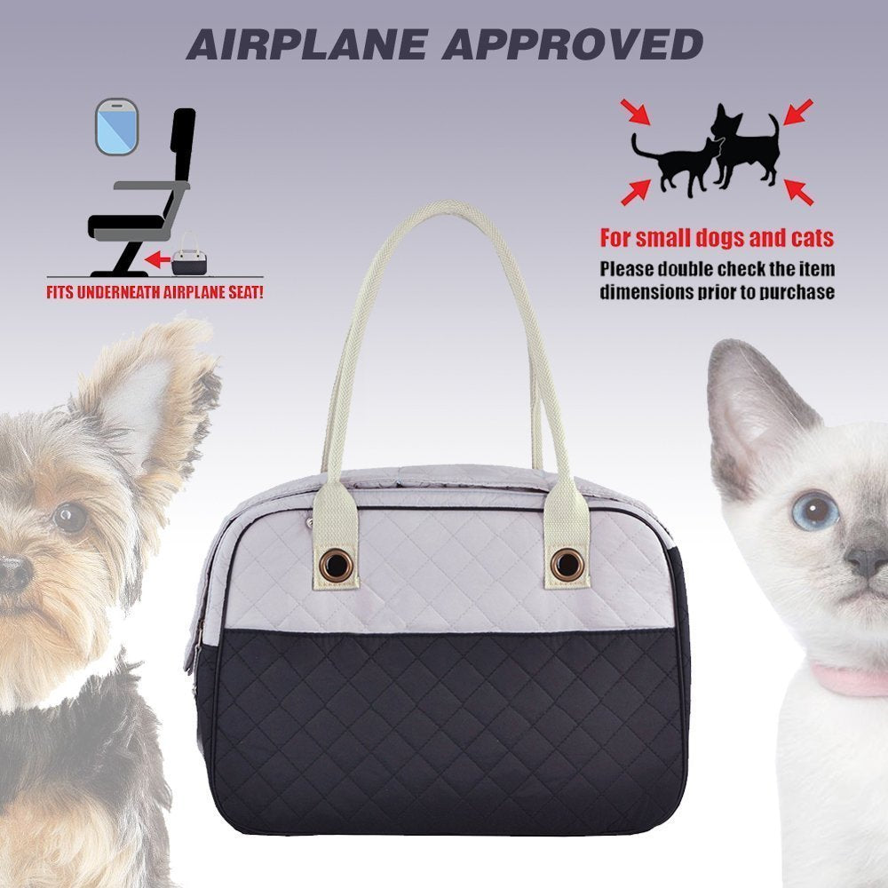 Coolton Pet Carrier - Airline Approved for Small Dogs and Cats, Travel Bag for Outdoor Walking and Travelling, Dog Purse Shoulder Tote