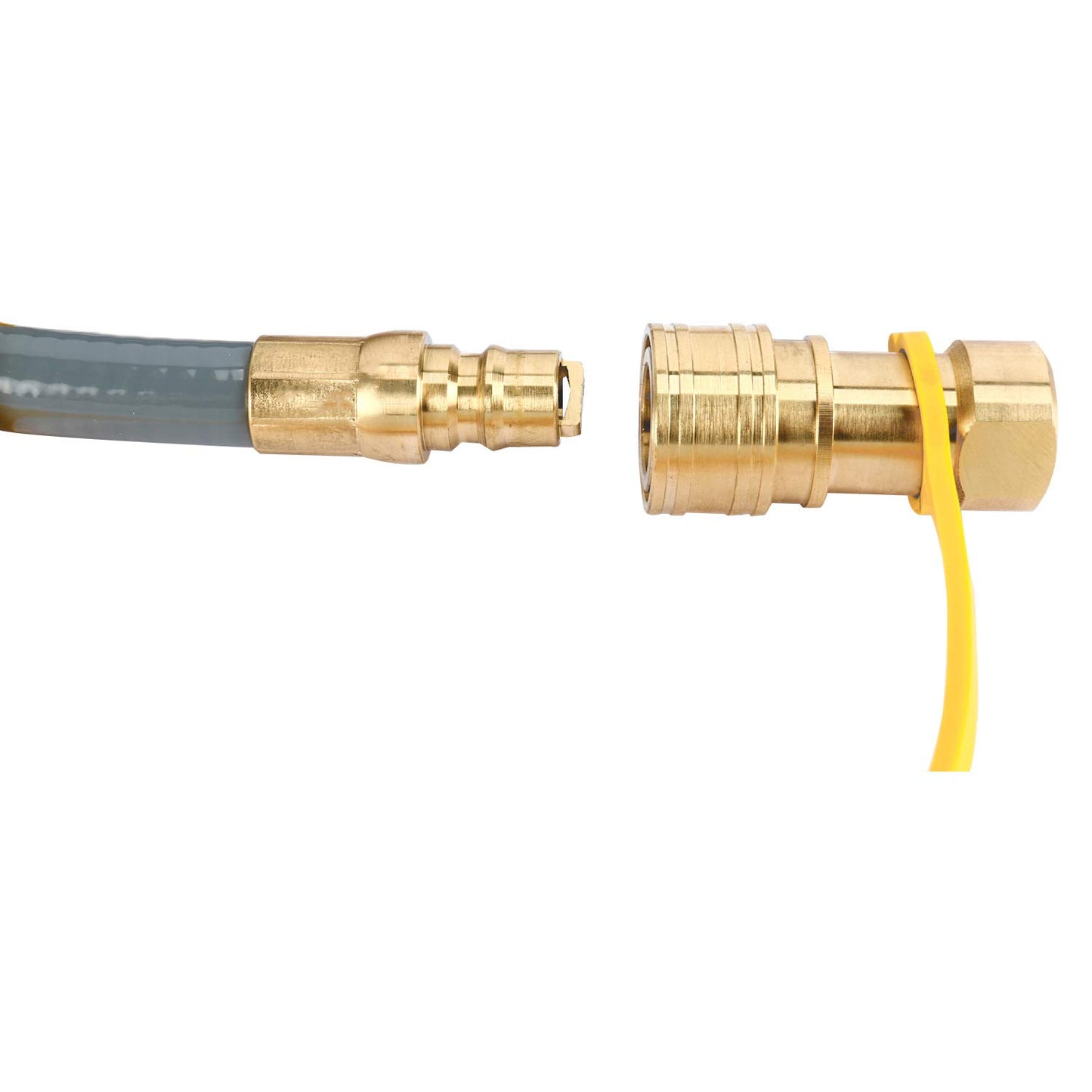 12 Feet 3/8 inch ID Natural Gas Grill Hose with 3/8" Male Flare Quick Connect/Disconnect - 3/8inch Female Flare Adapter for Outdoor NG/Propane Appliance - CSA Certified
