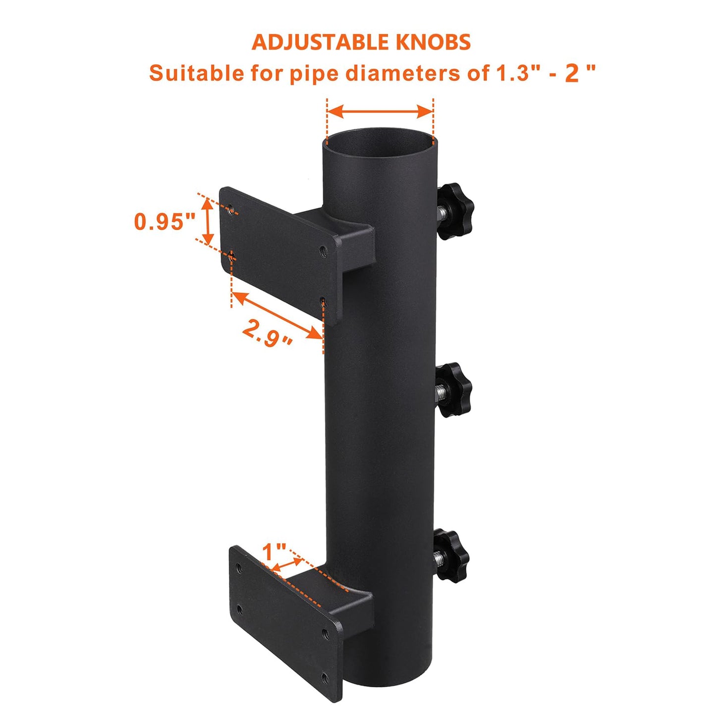VANROUG Heavy Duty Parasol Holder Patio Umbrella Stand Mount Umbrella Stand Bench Buddy Umbrella Holder Fixed Clip Umbrella Clamp for Deck,Railings,Beach Courtyard Balcony,Boats,Tailgates