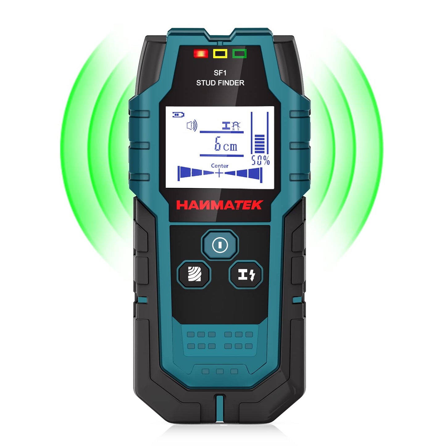 HANMATEK Stud Finder Wall Scanner with Pro Smart Sensor, 5 in 1 Upgrade Wood Exact Mode Stud Finder Tool for The Center Edge of Metal, Studs and AC Wire, Pipe Locator for Walls