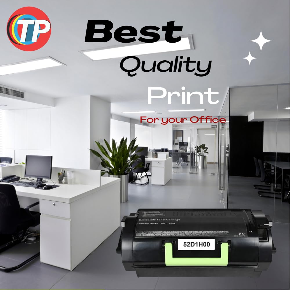 TonerParts Replacement 52D1H00, 521H Toner Cartridge 25000 Pages for Lexmark MS710n, MS711, MS711dn, MS810, MS810n, MS810dn, MS810de, MS811, MS811n, MS811dn, MS811dtn, MS812, MS812dn, MS812de Printers