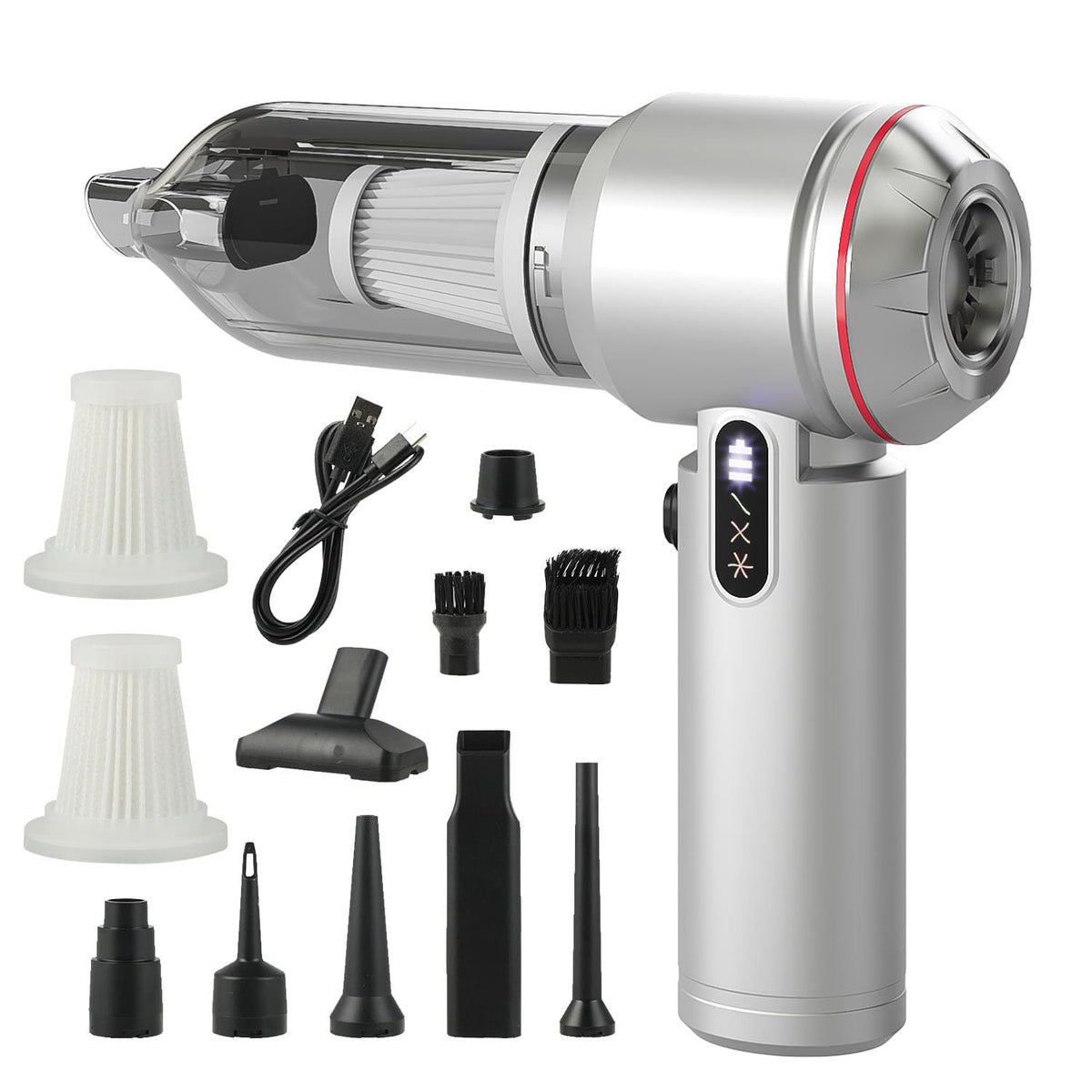 Cordless Car Vacuum Cleaner Handheld Small Vacuum Cleaners 26000PA Powerful Portable USB 3 Modes Mini Vacuum for Home Office car pet Kitchen
