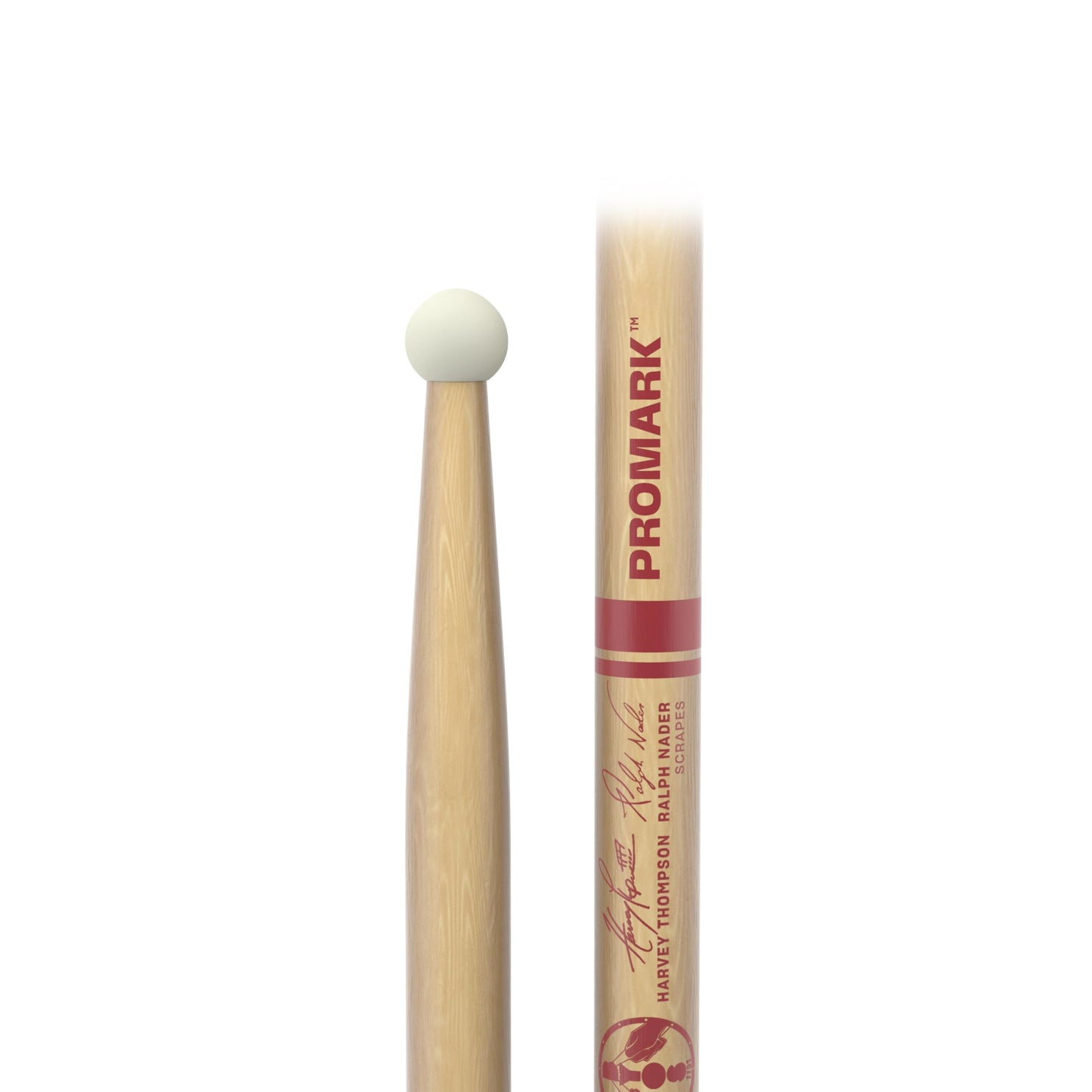 ProMark BYOS "Scrapes" Signature Marching Drum Sticks - Ralph Nader and Harvey Thompson Designed Drumsticks - For Tenor Drums