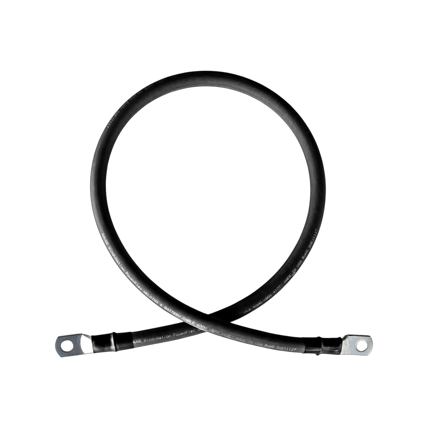 2/0 AWG Gauge Red + Black Pure Copper Battery Inverter Cables Solar, RV, Car, Boat 2 feet 3/8 in Lugs