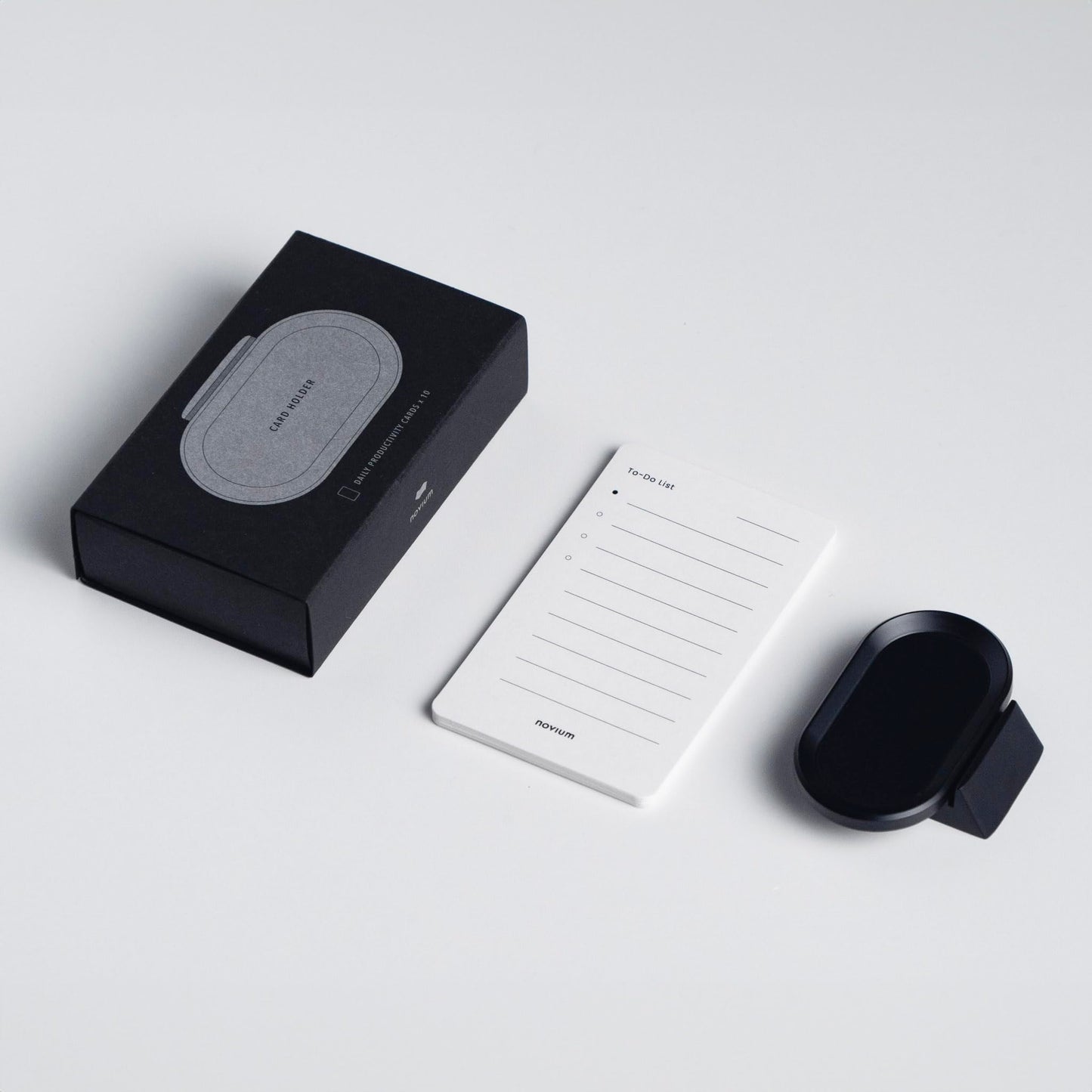 novium Zinc Alloy Card Holder, Focus Card, Memo, Productivity Cards, Desk Accessories, Christmas Gifts for Men & Women