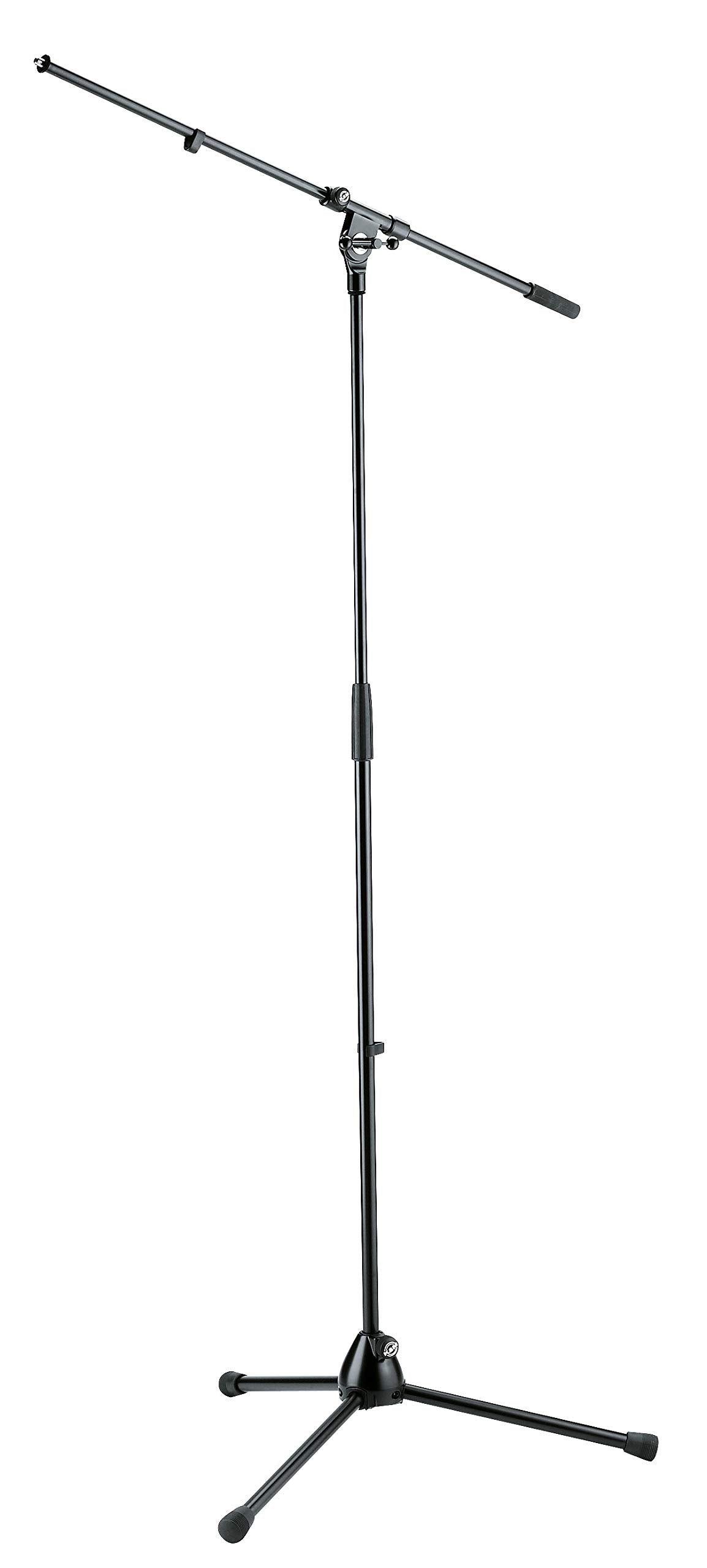 K&M Stands 25400 Black Hi-Level Mic Stand with Long Boom Arm