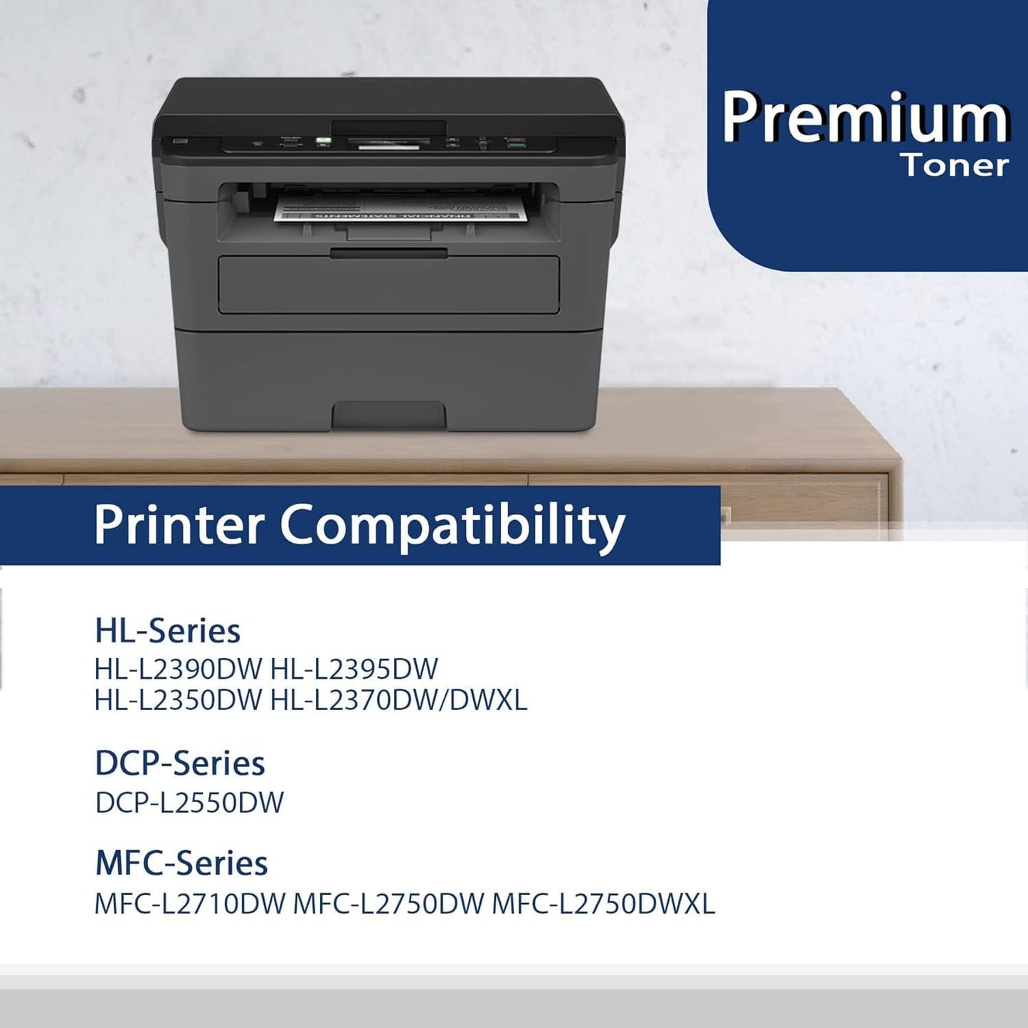 TN-730 TN730 Toner Cartridge Black High Yield Replacement for Brother TN 730 DCP-L2550DW MFC-L2710DW L2750DW L2750DWXL HL-L2350DW L2370DW/DWXL L2390DW L2395DW Printer Toner | TN7302PK
