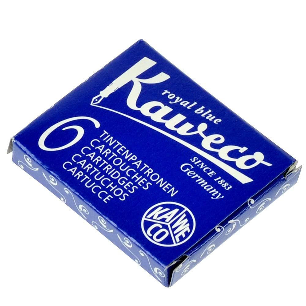 Kaweco Classic Sport Fine Nib Fountain Pen + Pack of 6 Blue Ink Cartridges Set (Burgundy)
