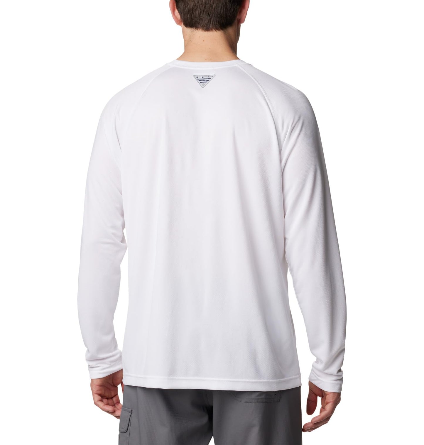 Columbia Men's PFG Solar Stream Long Sleeve, White, Large