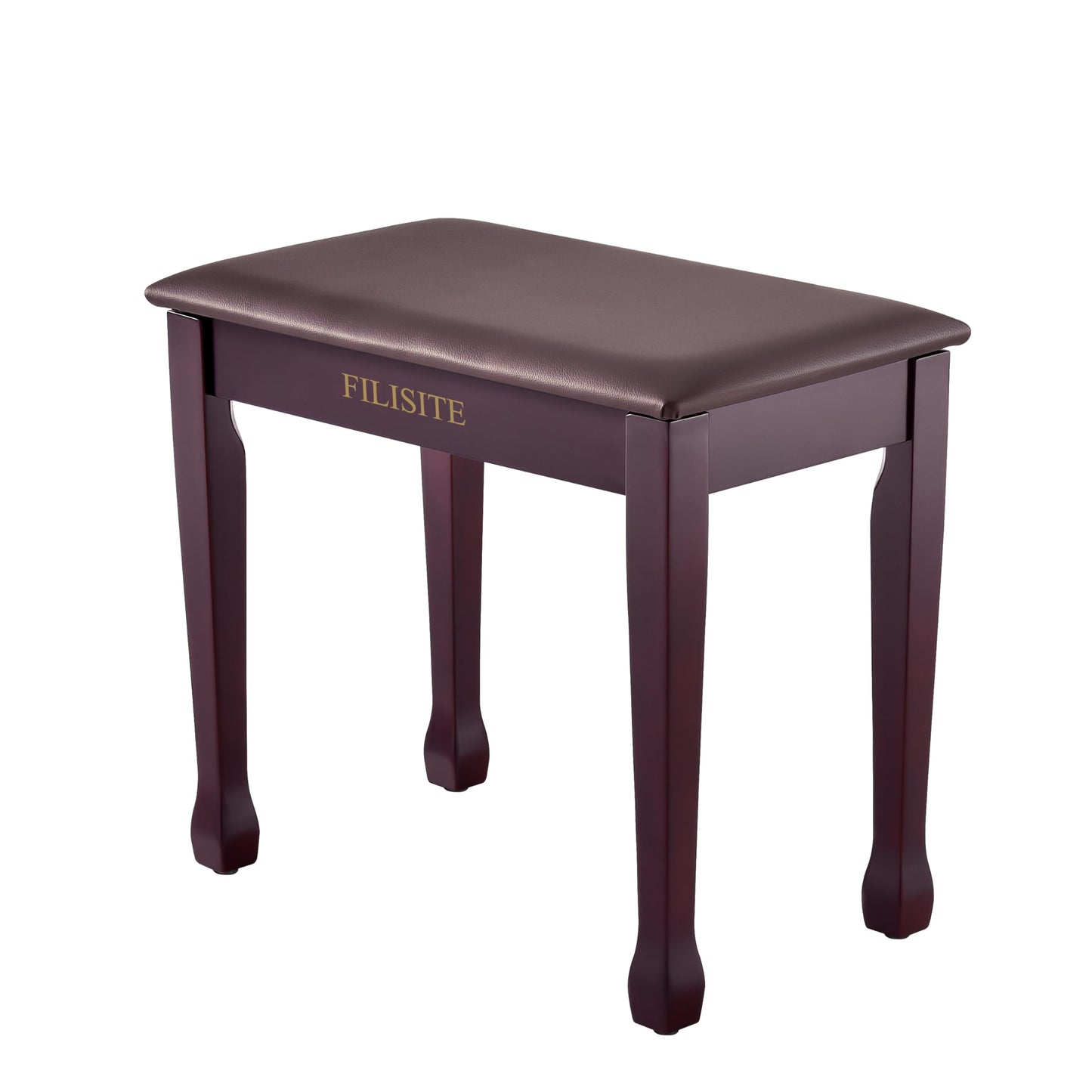 FILISITE Piano Bench with Waterproof Padded Cushion, Makeup Stools for Vanity, Bench for Living Room/Bedroom (Brown)