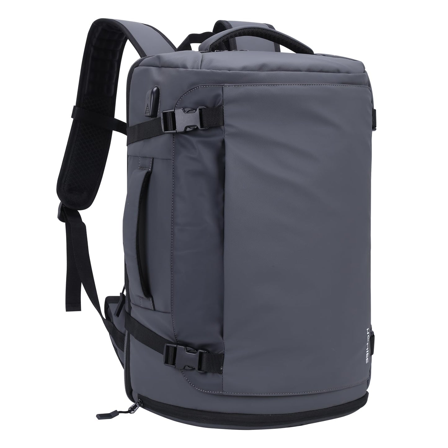 HOMIEE Travel Backpack 40L Business Backpack, Water-Resistant Cabin Bag TSA Friendly Flight Approved Carry-on 17.3 Inch Laptop Backpack with Shoe Compartment for Travel Weekender Trip Hiking, Grey