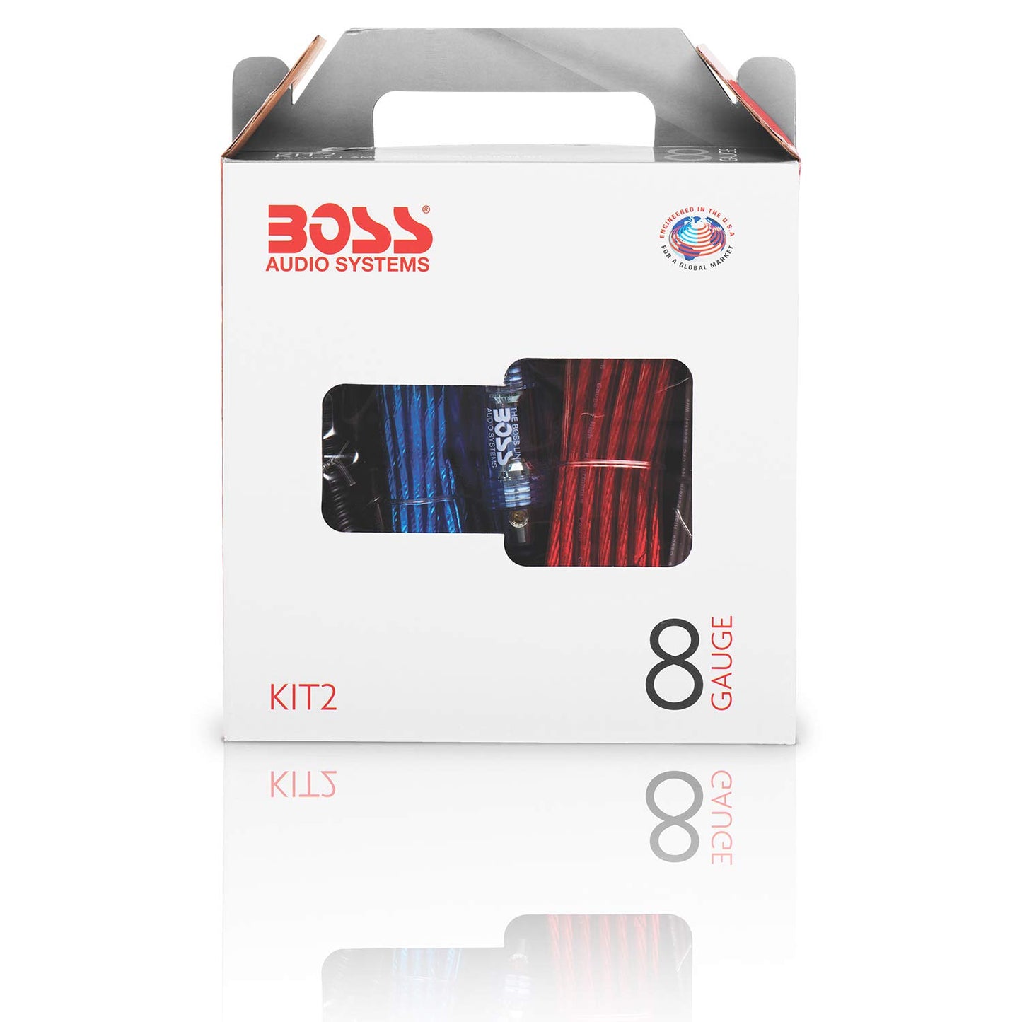 BOSS Audio Systems KIT2 8 Gauge Amp Installation Wiring Kit - A Car Amplifier Wiring Kit Makes Wire Connections and Brings Power to Your Radio, Subwoofers and Speakers