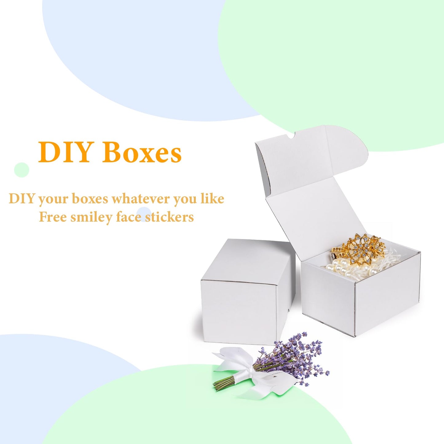 MEBRUDY 7x5x4 Inches Shipping Boxes Pack of 50, White