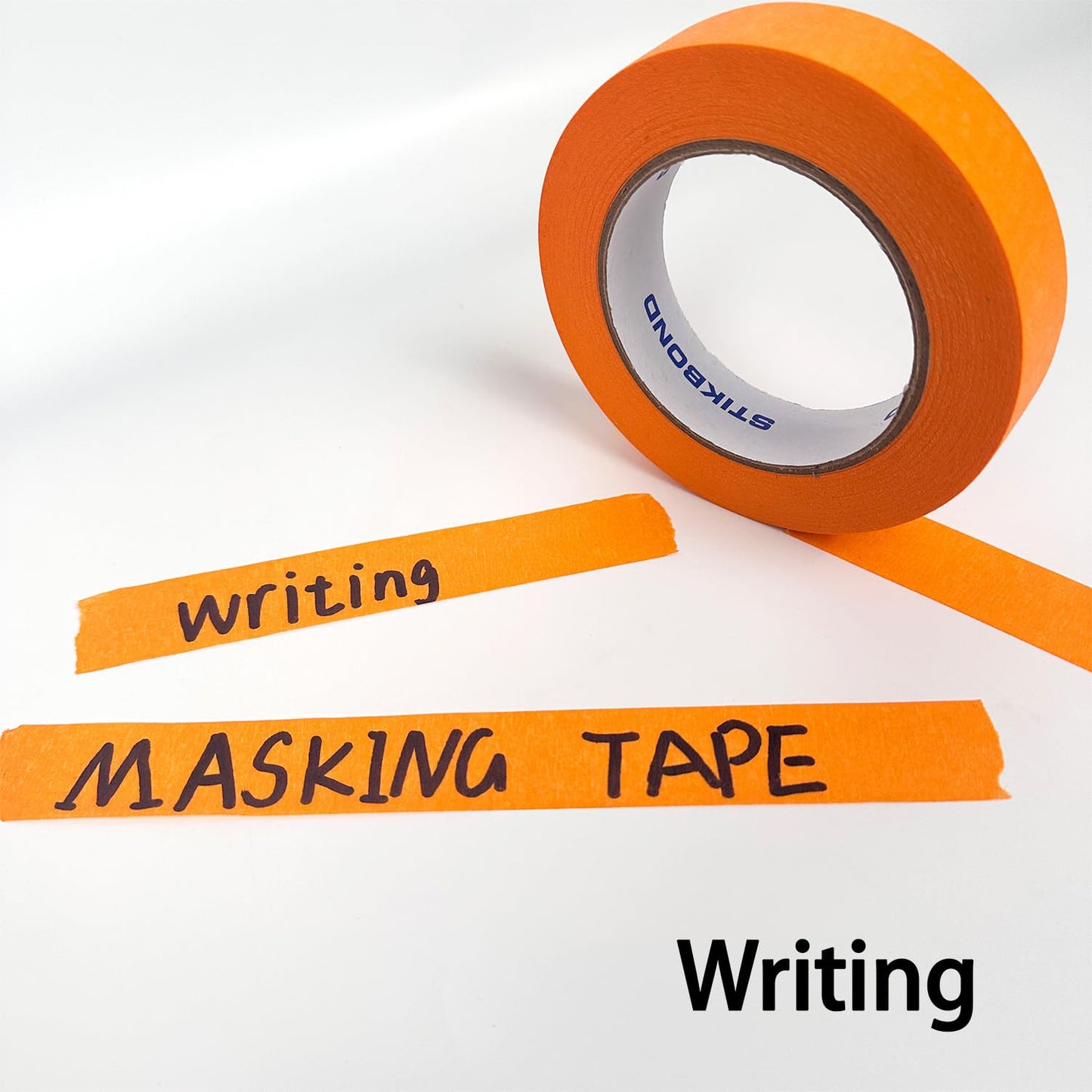 STIKBOND Orange Painters Tape 1 Inch x 55 Yards 10 Rolls (550 Total Yards), Medium Adhesive Green Masking Tape Bulk Multi Pack for Wall Painting, Furniture Painting, DIY Handmade Decoration