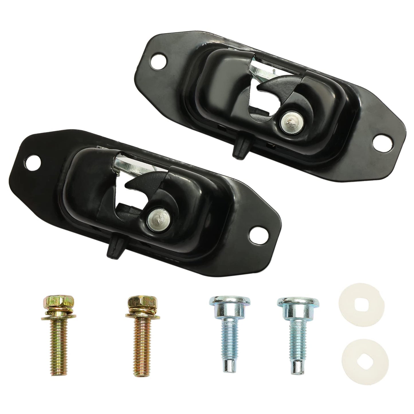 Tailgate Latch Kit, Compatible with 2007-2018 Chevy Silverado & GMC Sierra 1500 2500 3500 HD, Rear Left Driver & Right Passenger Liftgate Key Latch, with Tail Gate Striker Bolts