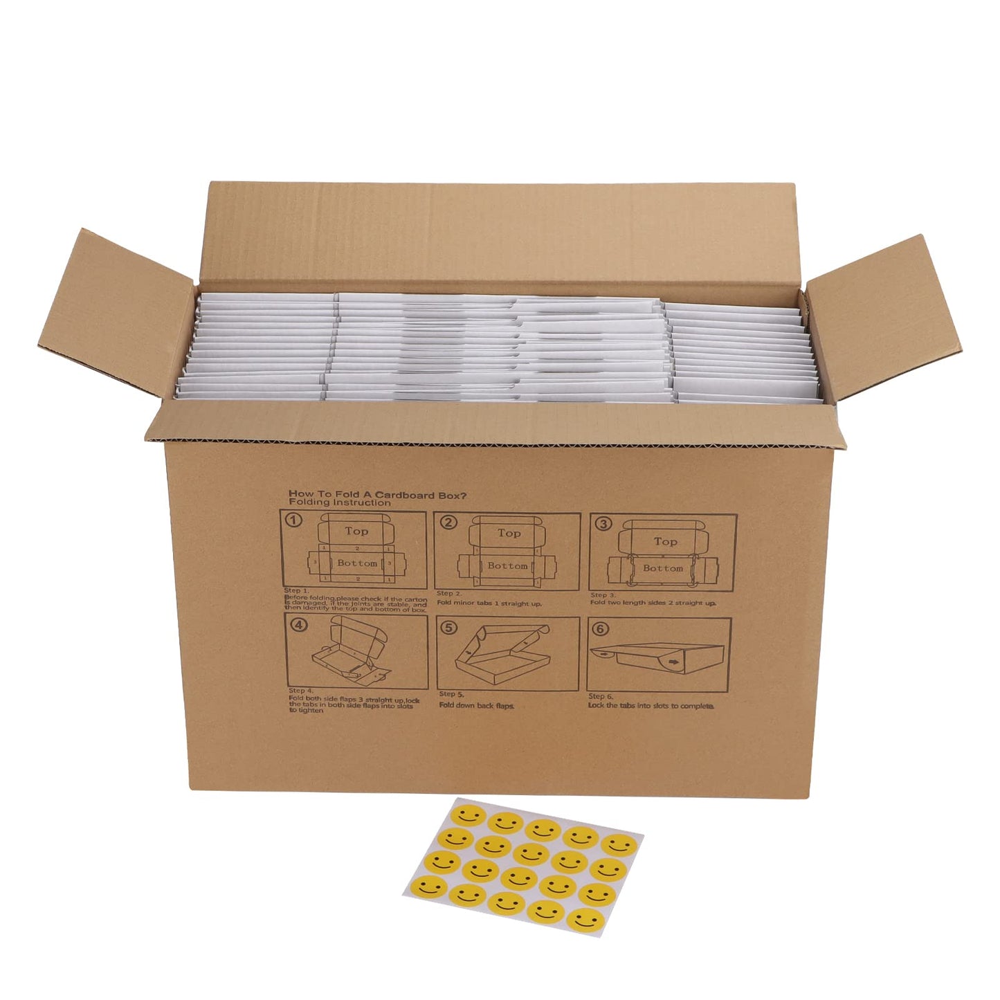 RLAVBL 12x9x4 Inches Shipping Boxes Set of 20, White Corrugated Cardboard Box for Packing, Mailing, Business