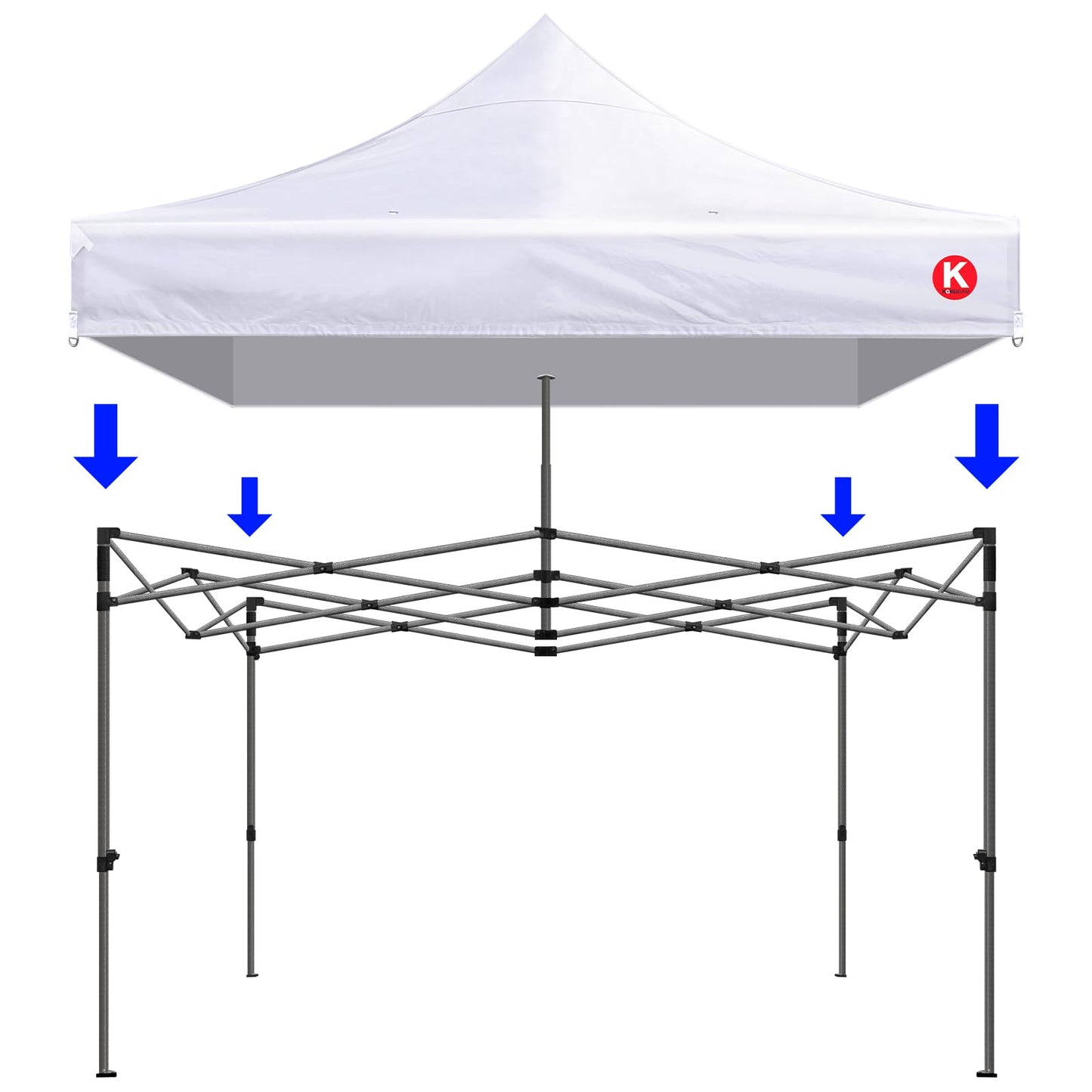 Replacement Canopy Top Cover for 10x10 Pop Up Canopy Tent - 8 Drainage Holes, Durable 600D Fabric for Garden, Patio, Camping, Outdoor Events, Vendor Booths (Canopy Cover Only) (White, 1)