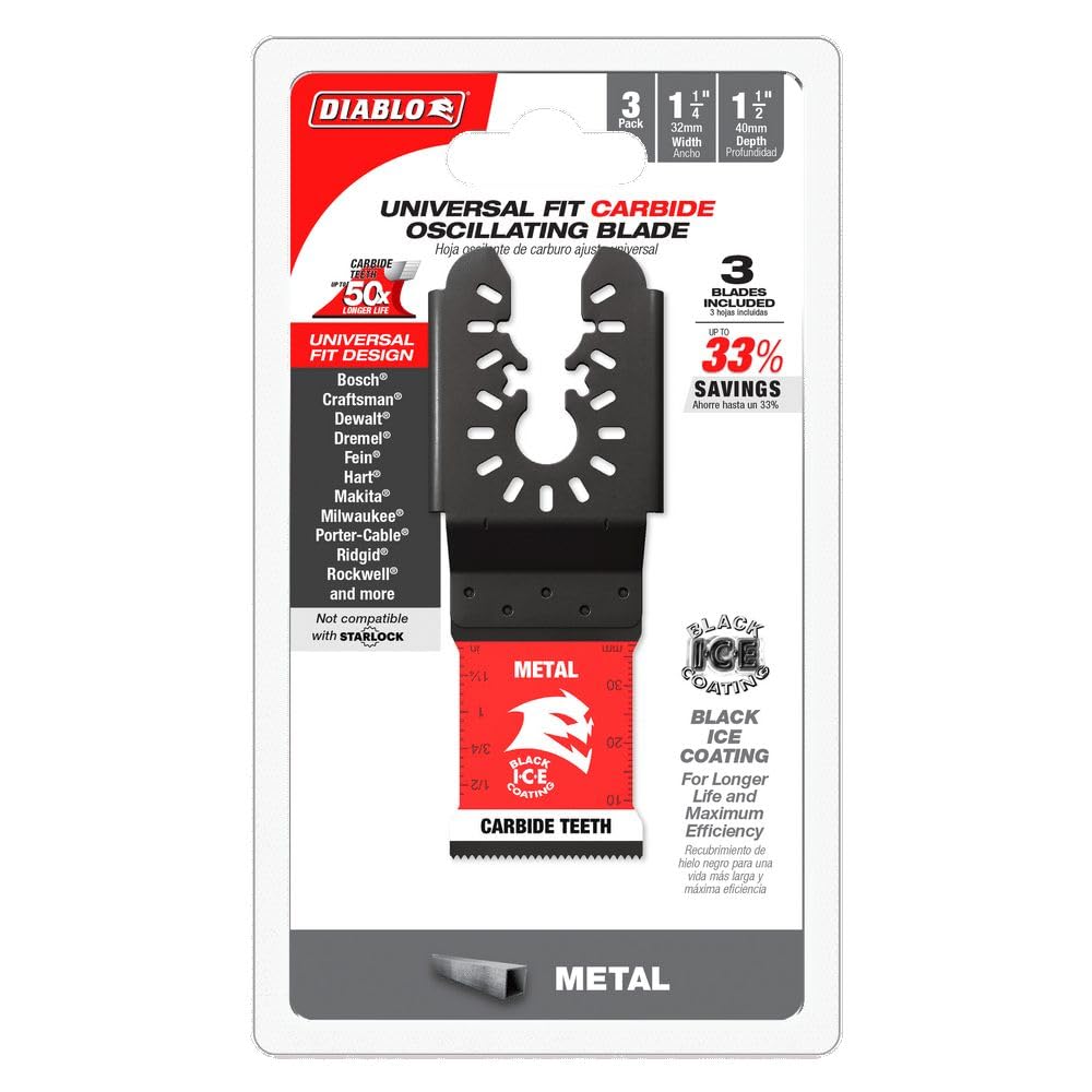 U 1-1/4 TCT MTL Blade OMT 3PK