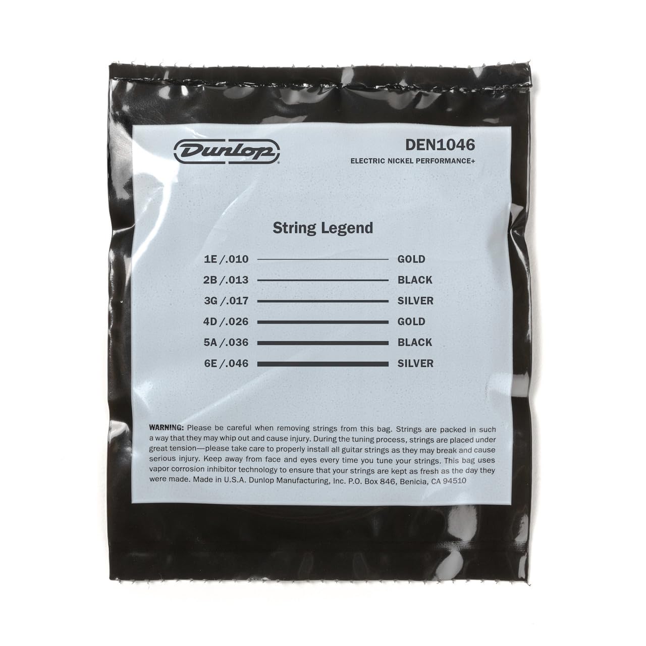 Jim Dunlop Performance+ 10/46 Electric Guitar Strings-6 Sets/Box (6PDEN1046)