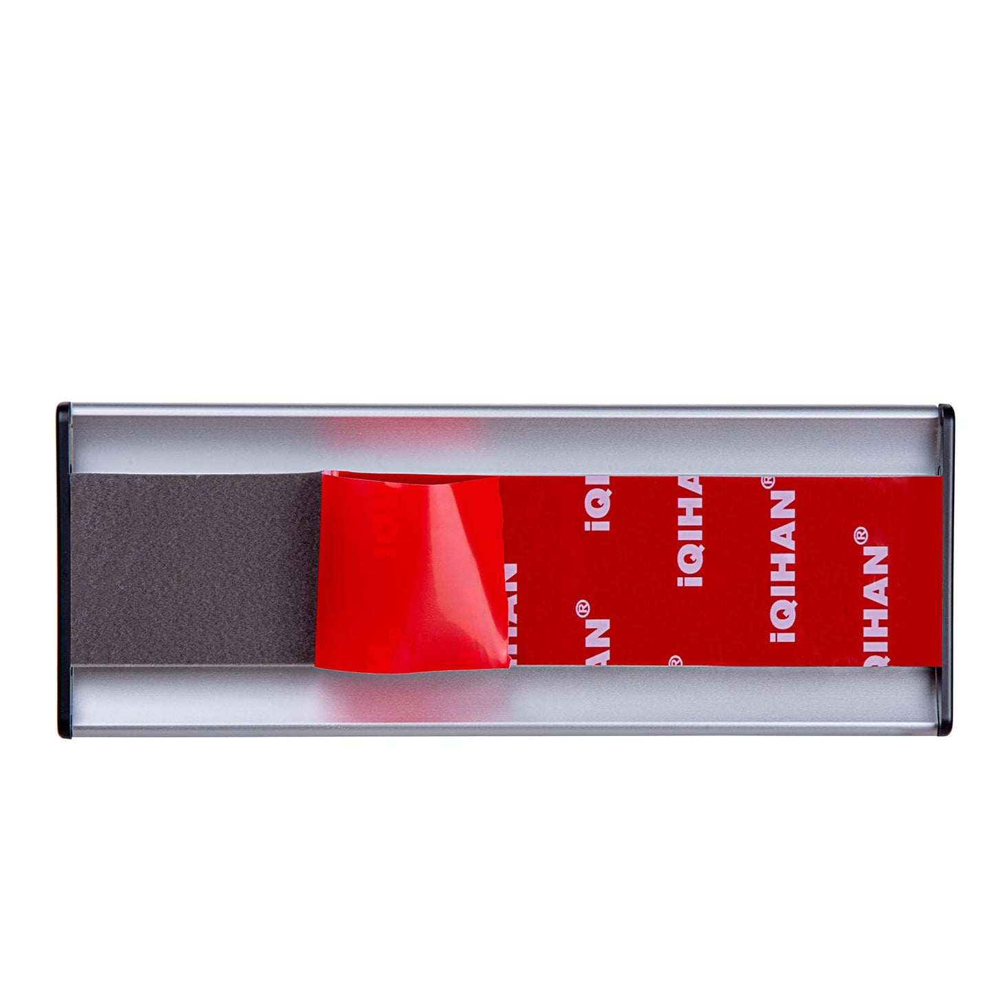 SINKAA 5 Pcs Office Name Plates Holder for Doors, 3 Inches x 8 Inches Curved Wall Mount Door Sign Holder, Silver Aluminum Sign Holder for Office Wall with Plastic Film and Adhesive Tape