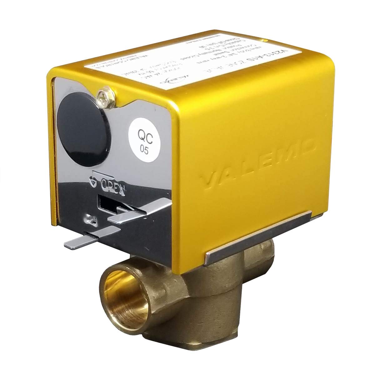 Valemo V2313-A1S Motorized Zone Valve, 2-Way, 3/4" Sweat, Normally Closed, 24 VAC, with End Switch