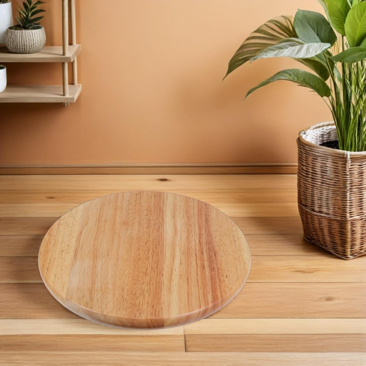 NUOBESTY Solid Wood Stool Replacement Seat Round Wooden Top Ergonomic Bar Stool Seat Replacement for Home Restaurant Cafe Use 13.77X13.77X0.78In