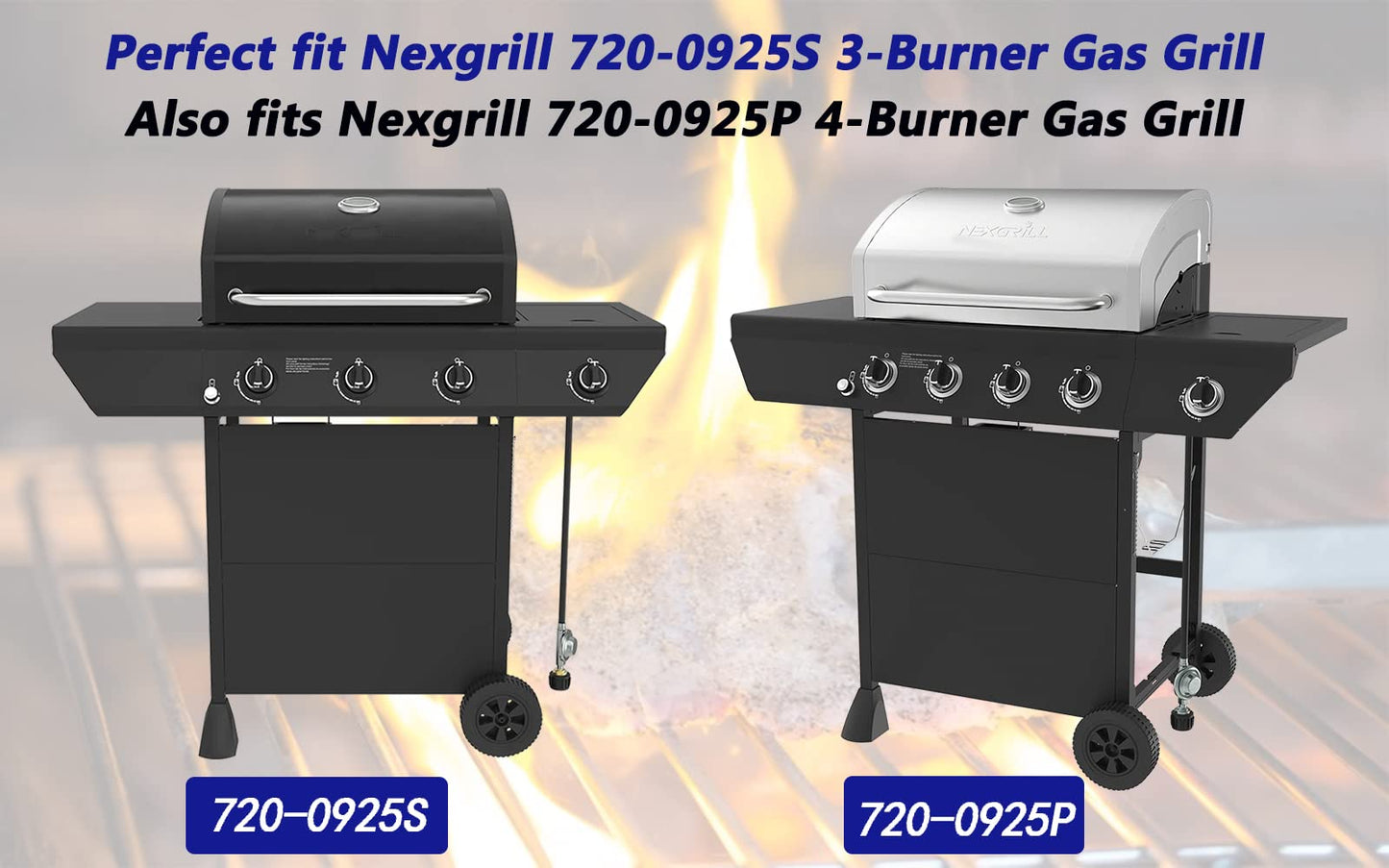 Uniflasy 17" x 24" Cast Iron Cooking Grate for Nexgrill 720-0925P 720-0925 720-0925S 720-1012 Gas Grill, for Nexgrill 720-0340, for Charbroil 463350521 463261306 Thermos 461252605 Replacement Grid