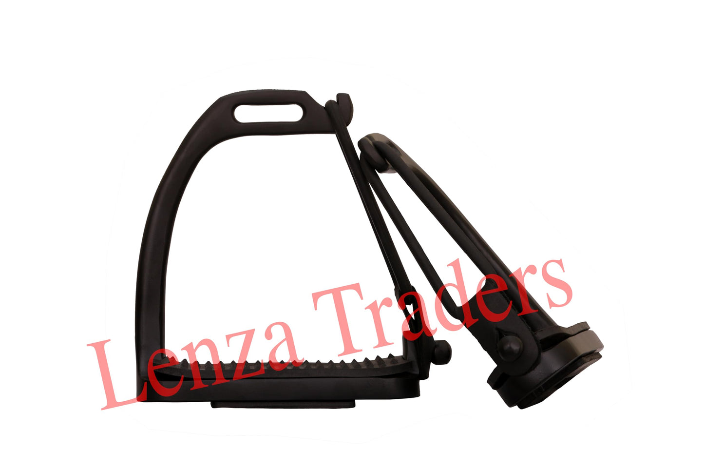 Peacock Black Matte Safety Stirrups Horse Riding S/Steel with TREADS (4.5" inch)