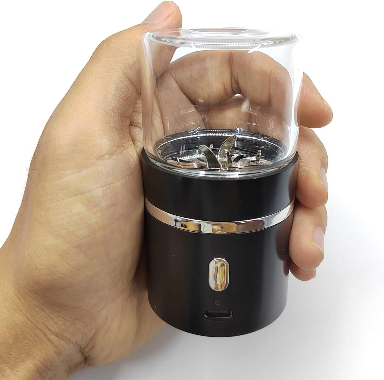 Aiyingmei Upgraded Mini Portable Electric Herb Grinder, Spice Pollen Grinder 400 mAh with 50ml Jar, Easy to Carry