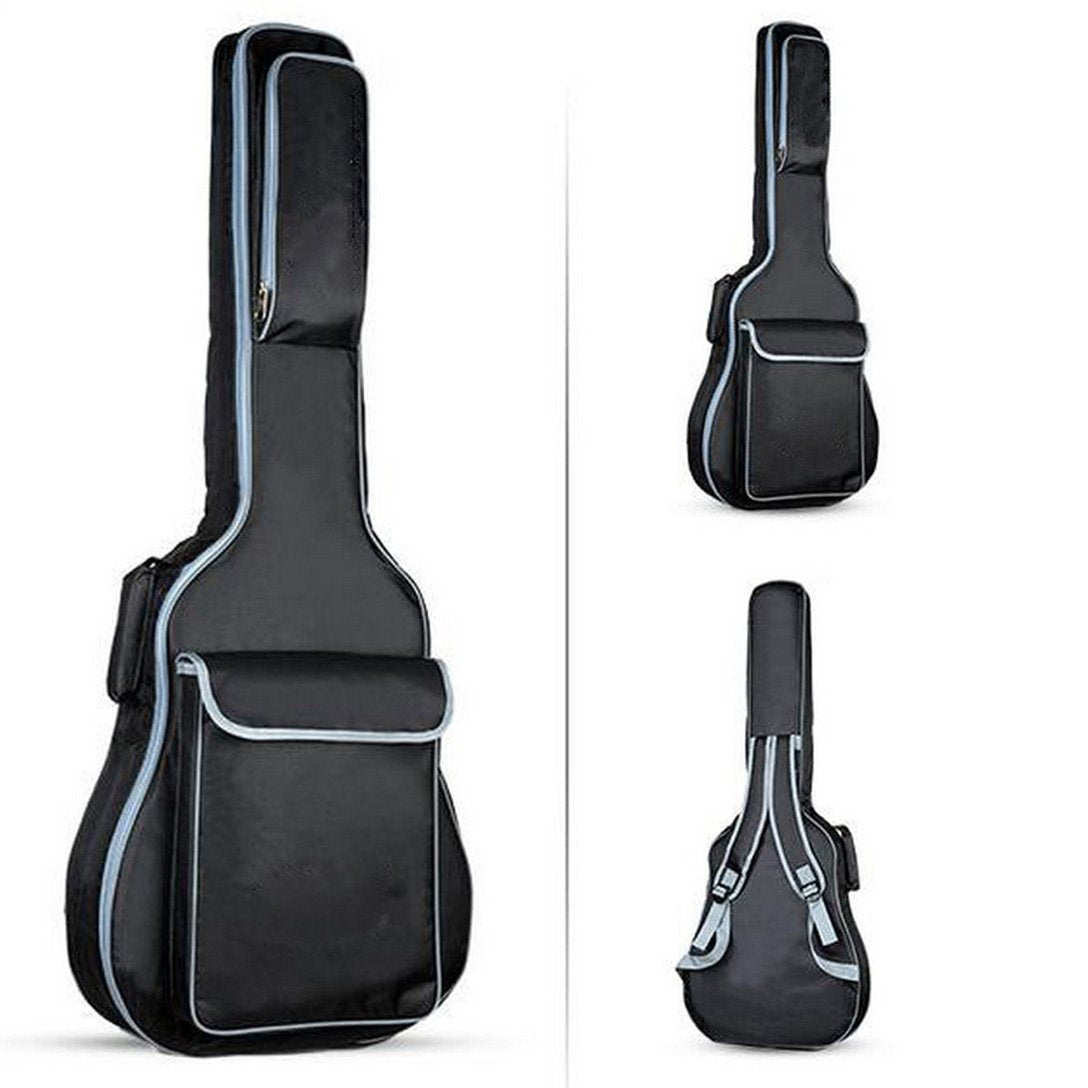 Kunova Acoustic Classical Guitar Carrying Case, Gig Bag with 10mm Thick Padded Padding, Two Large Pockets for Music Sheets, Binder, Picks, Strings, Tuner, Max 41" Full Size Guitar