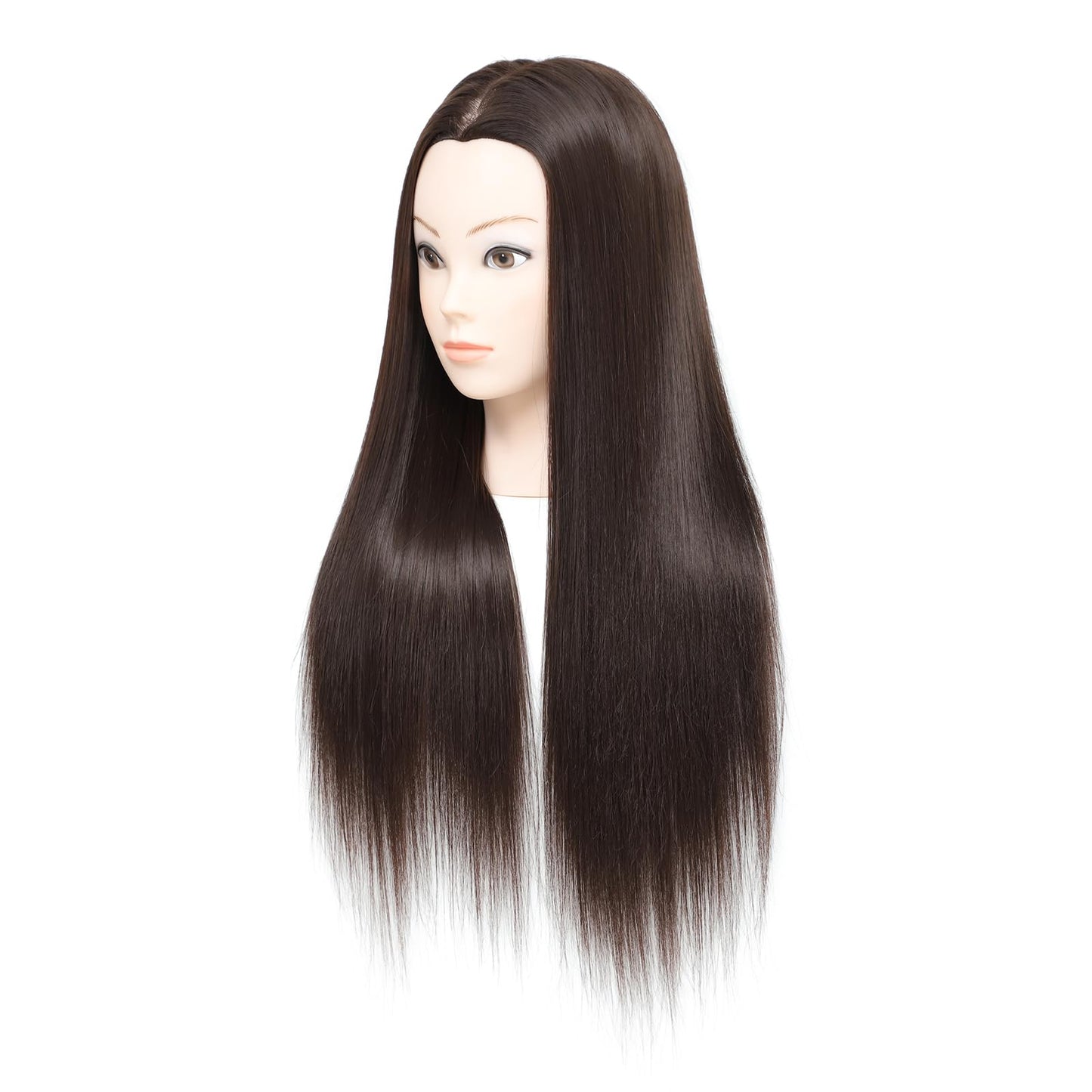 BLTYXT 26" - 28" Training Head Professional Cosmetology Mannequin Head Hairdresser Manikin Head with Synthetic Fiber Styling (02G-04)