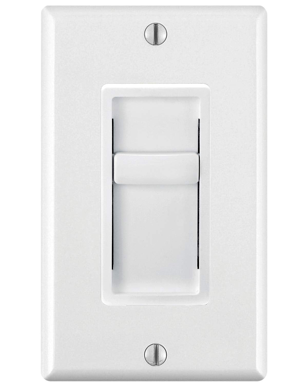 Leviton 5-Pack Decora Universal Dimmable LED, CFL and Incandescent SureSlide Slide Dimmer, 06672-HLW, White