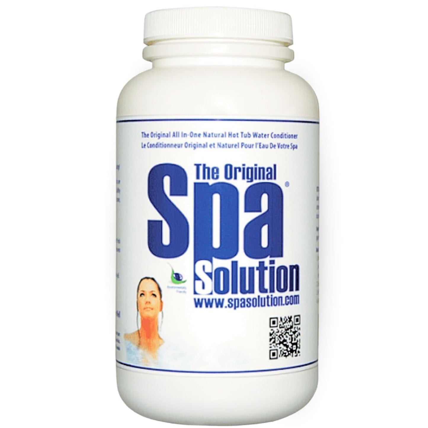 Spa Solution Bottle & Free SCUMMY Scum Sponge | All Natural Enzyme Based | Non-Toxic, Non-Allergenic | Environmentally Friendly | Use Less Chemicals | Hot Tub Water Conditioner