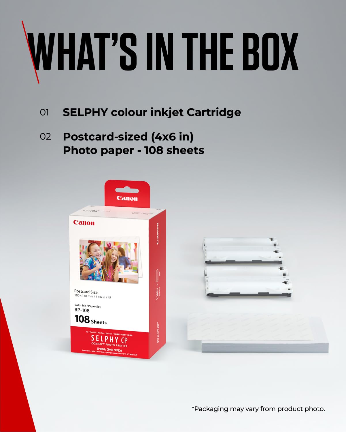 Canon RP-108 Ink/Paper Set Postcard Size - 108 Prints