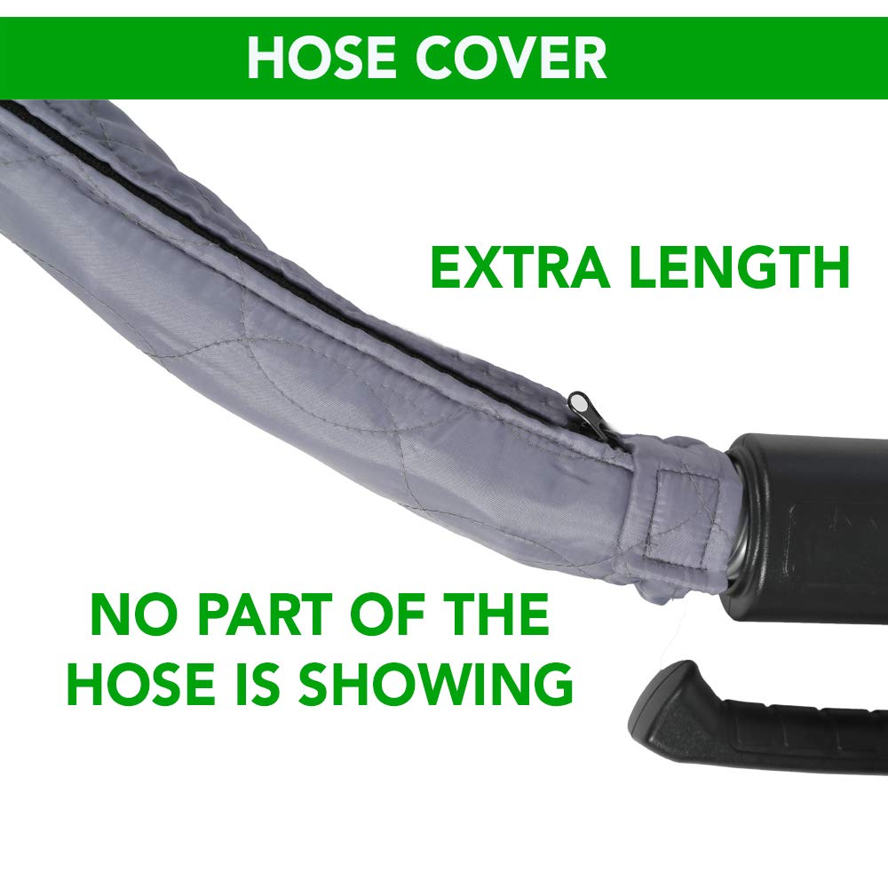 OVO Universal Padded Hose Cover, Fits All 30 to 32 ft Central Vacuum Hose, Machine Washable, Easy to Install with Zipper
