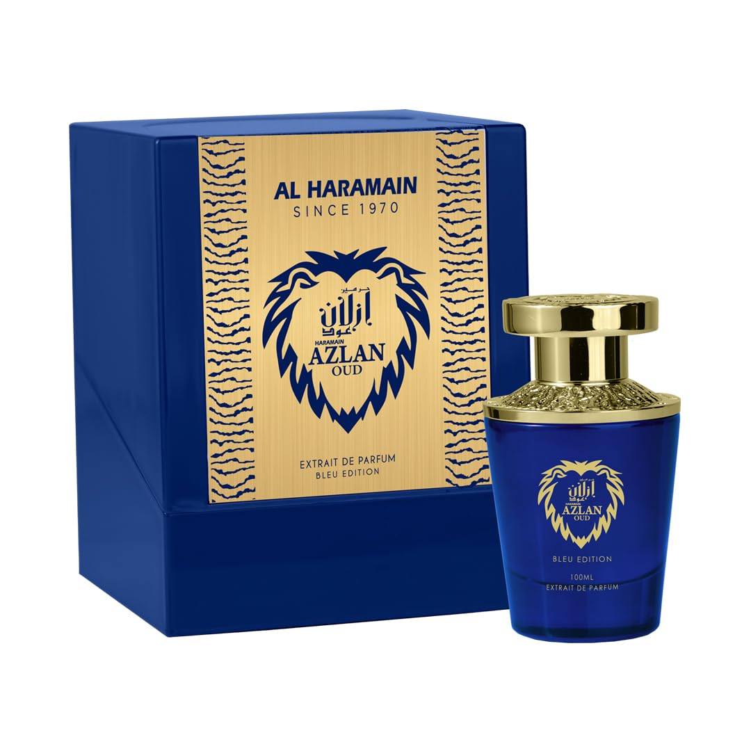 Al Haramain Azlan Oud Bleu - Cologne for Men - Extrait de Parfum - Long Lasting Oud Perfume for Men - Arabian Perfume - Men's Cologne - 100 ml