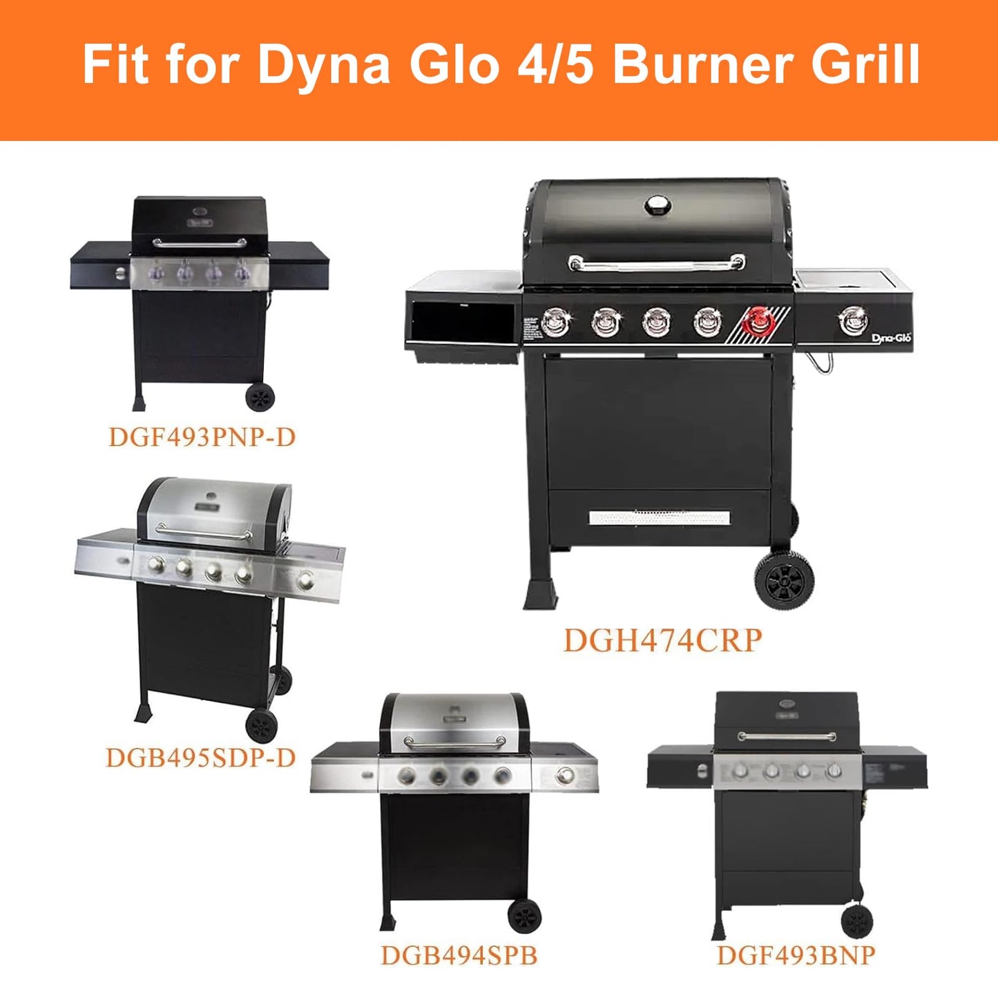 Hisencn Grill Cooking Grates for Dyna Glo DGH474CRP DGH483CRP DGF493BNP DGB494SPB DGF493PNP-D DGB495SDP DGB495SDP-D DGB493SPB DGB463CNP 70-01-911 70-02-656 Cast Iron Replacement Grid Parts 3 Pack