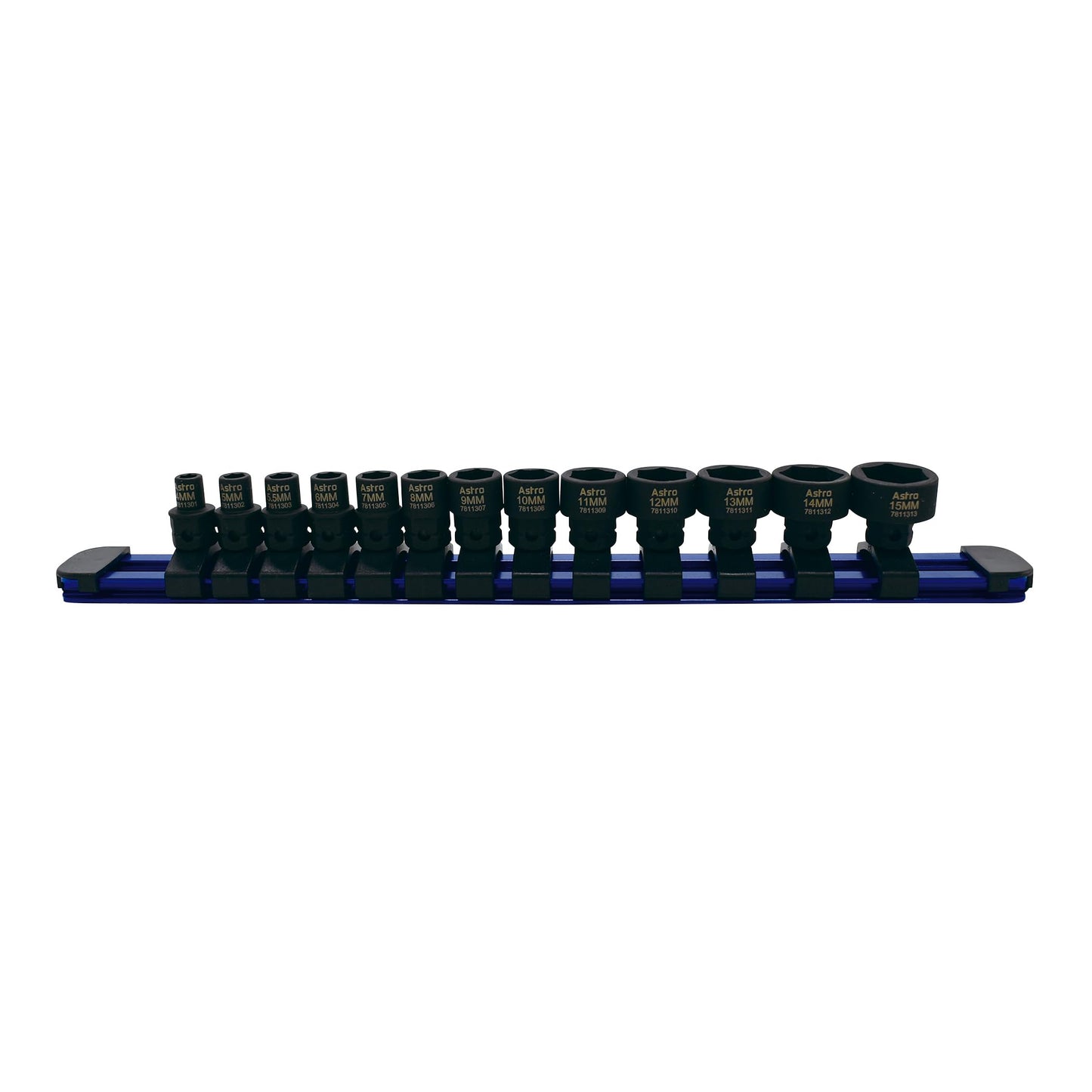 Astro Pnematic - 13pc 1/4" Drive Low Profile Nano Impact Sockets - Metric