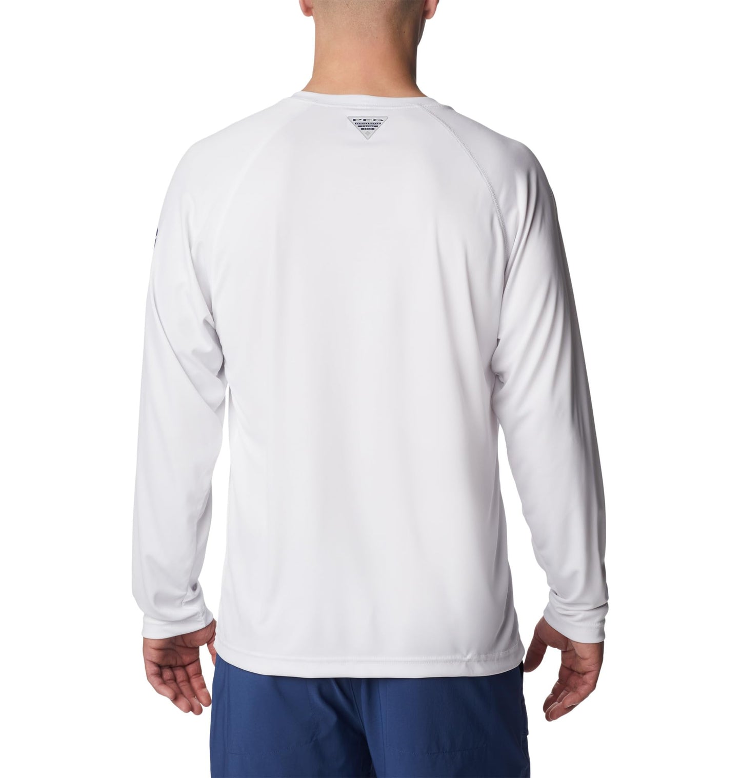 Columbia Men’s Pfg Terminal Tackle Long Sleeve Tee, White/Nightshade Logo, XX-Large