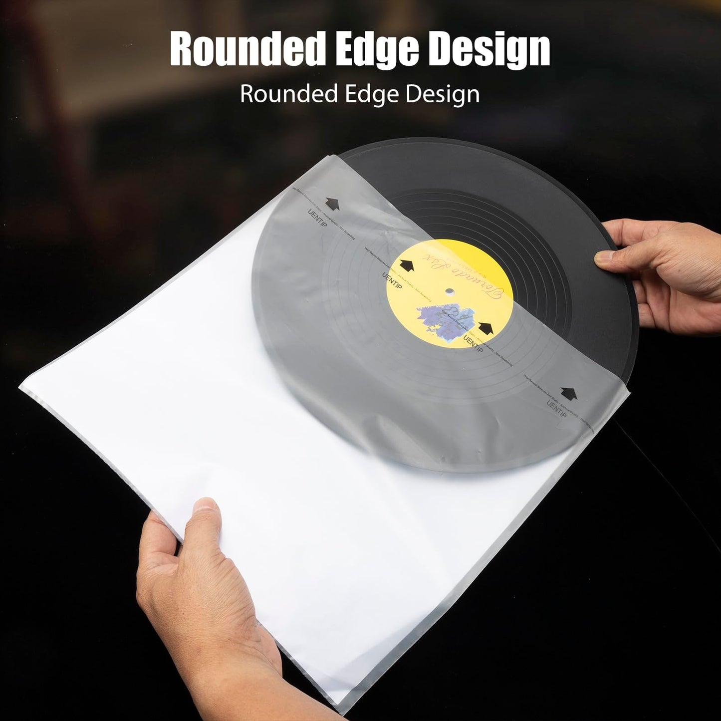 100 Vinyl Record Sleeves-Fits 12 Inch Single, Double, and Gatefold LPs - Protect Your Record Collection (Inner Sleeves-Square)