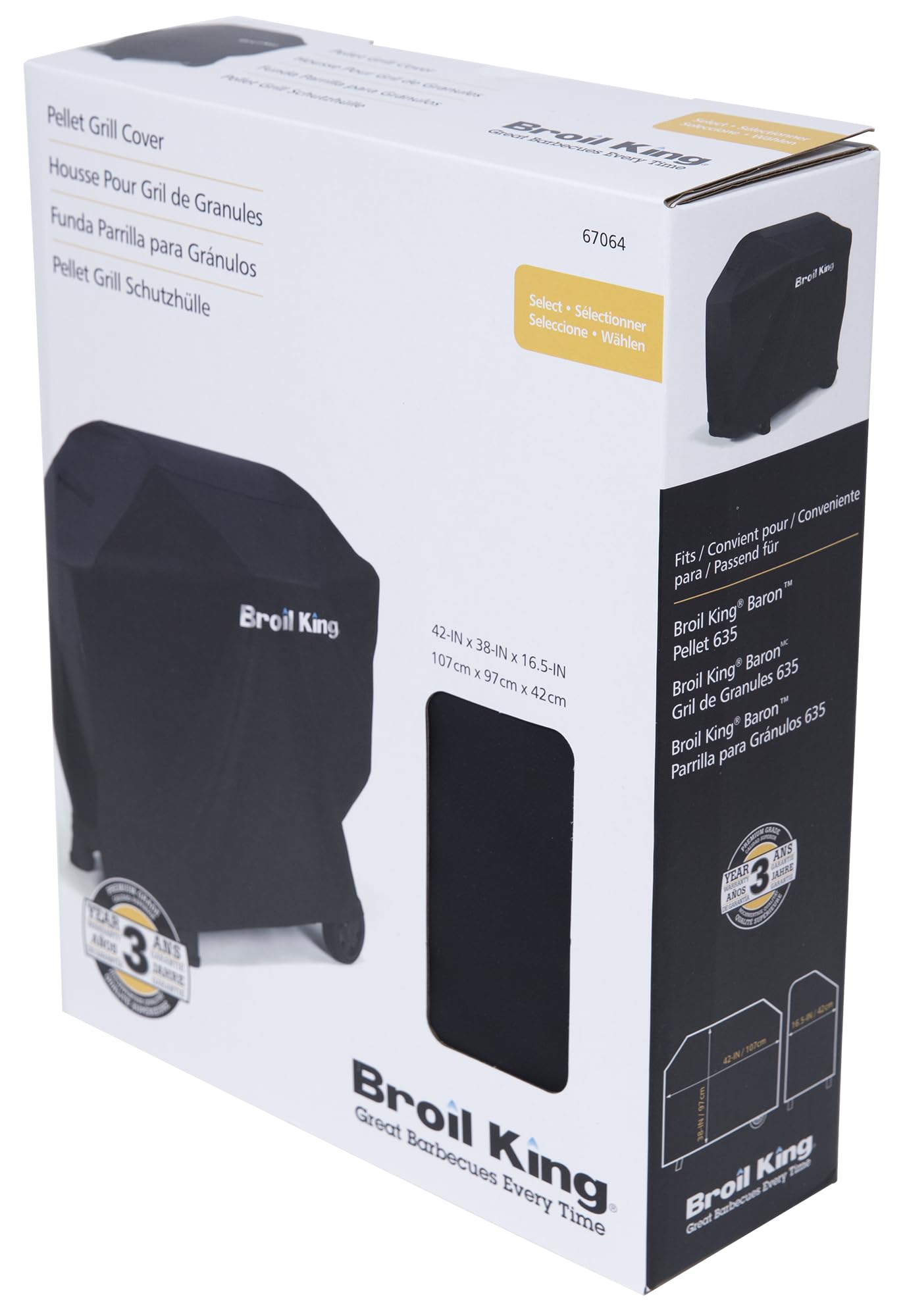 Broil King 67064 Select Grill Cover - Baron Pellet 400